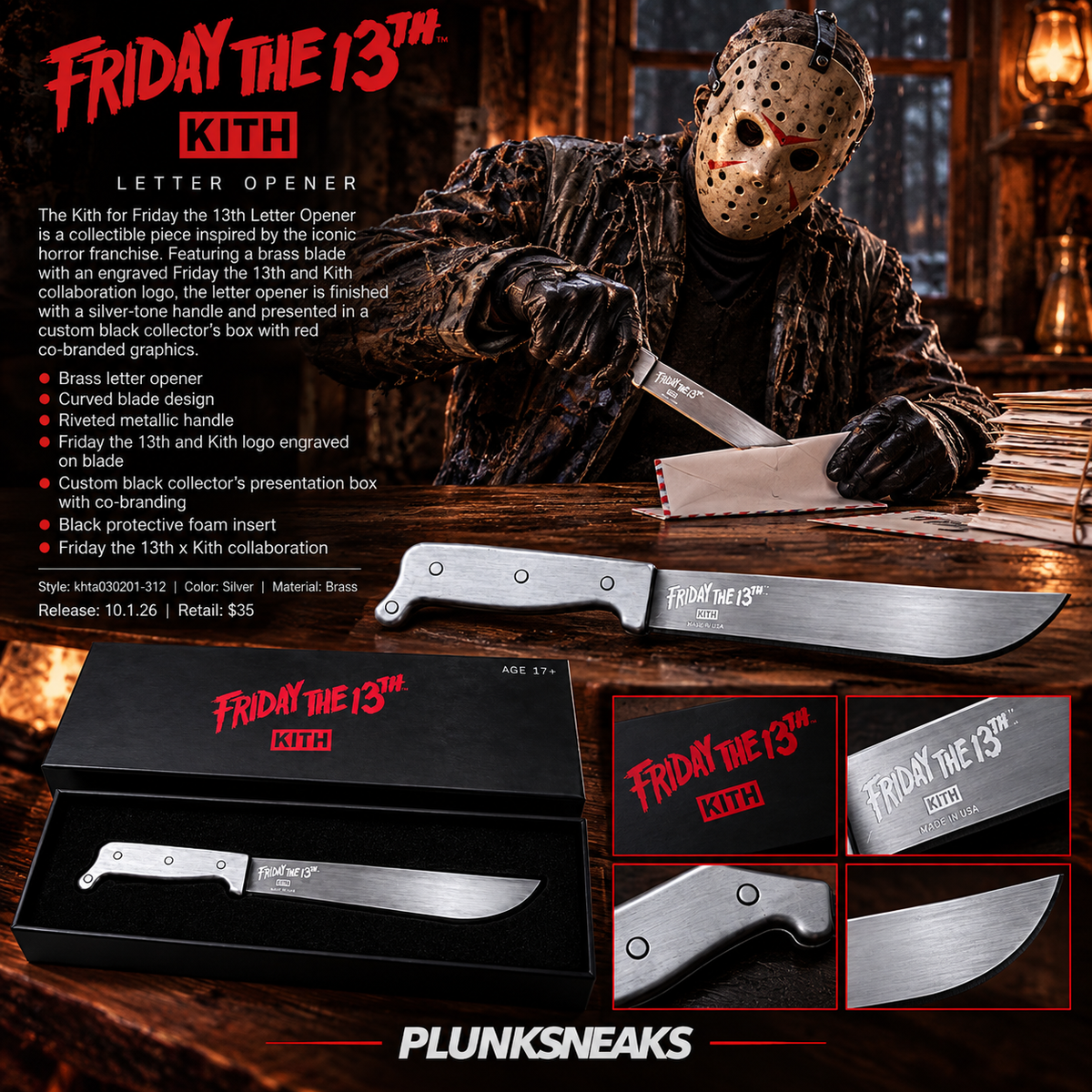 Kith Friday The 13th Jason Voorhees Letter Opener 2026