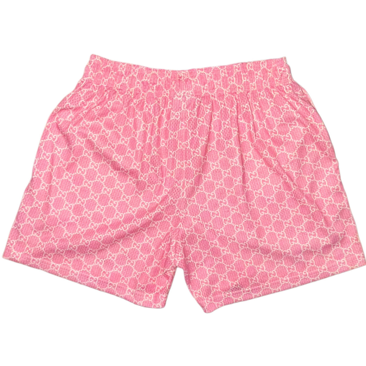 Bravest Studios Gucci-Inspired Mesh Monogram Shorts Pink 2020 (USED)
