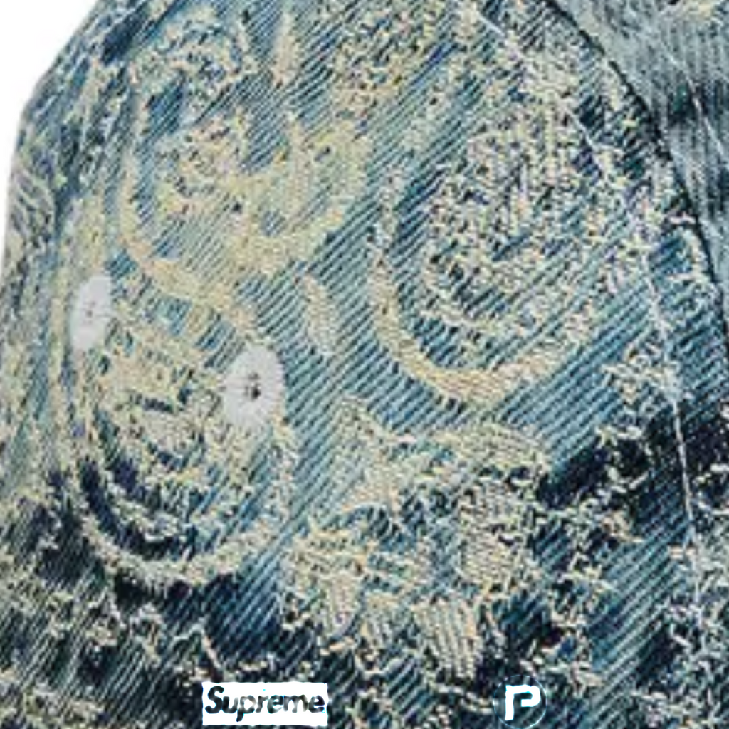 Supreme Bandana Jacquard Paisley Denim Camp Cap 2025