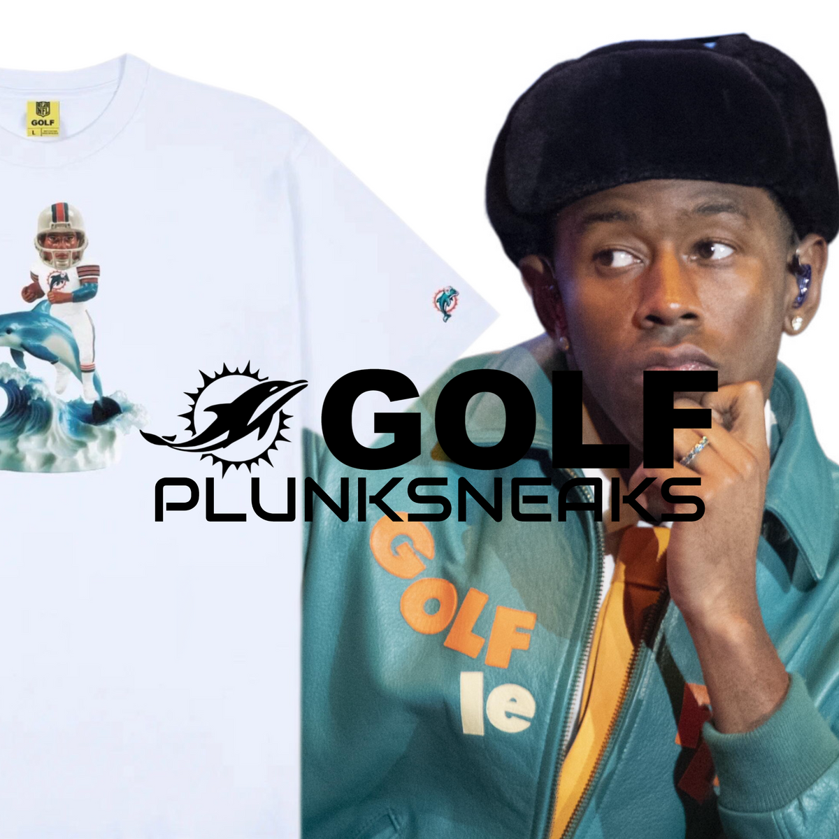 GOLF WANG Tyler The Creator Miami Dolphins Bobblehead Tee White 2024