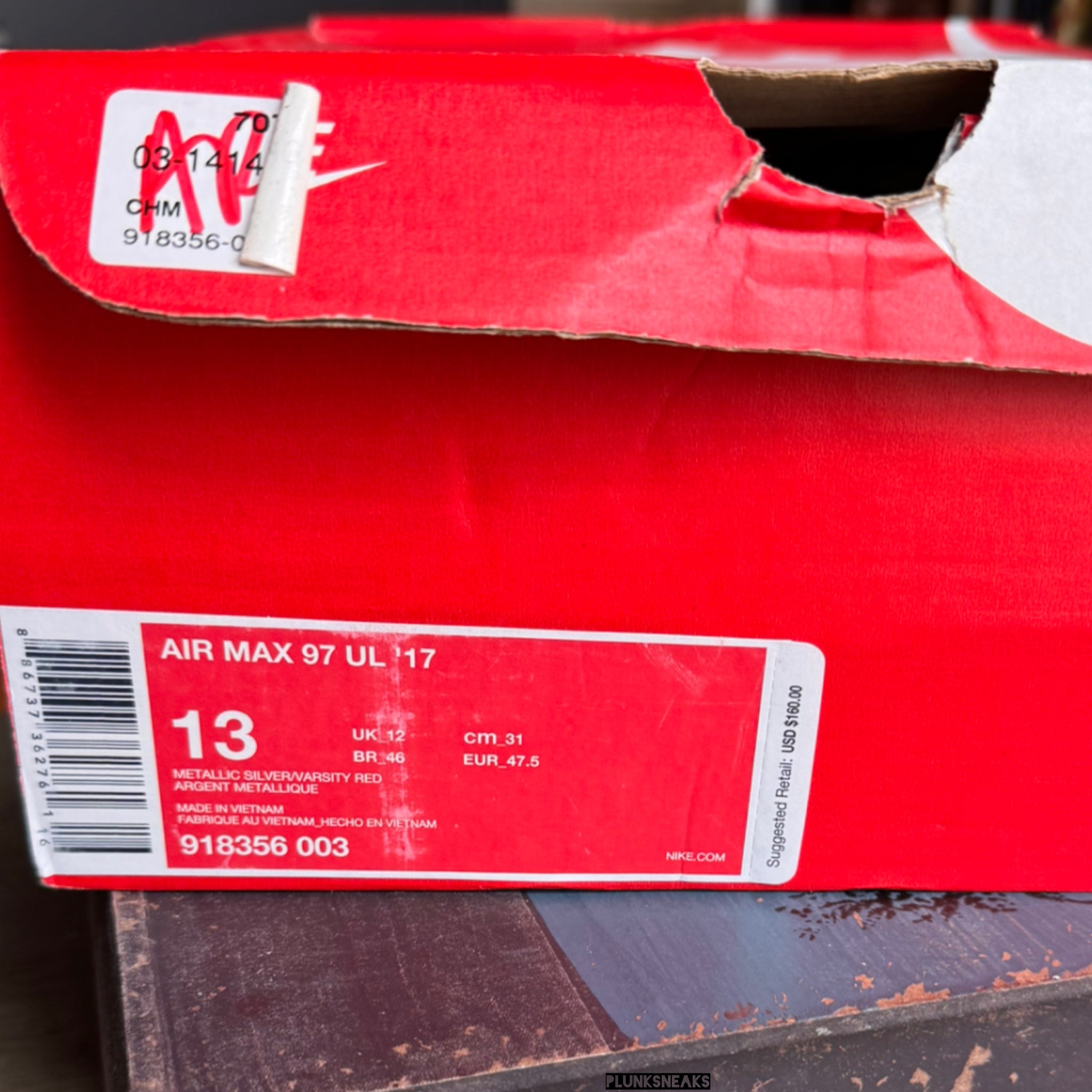 Nike Air Max 97 Ultra ‘17 Silver Bullet Swarovski Custom 2017 (USED)