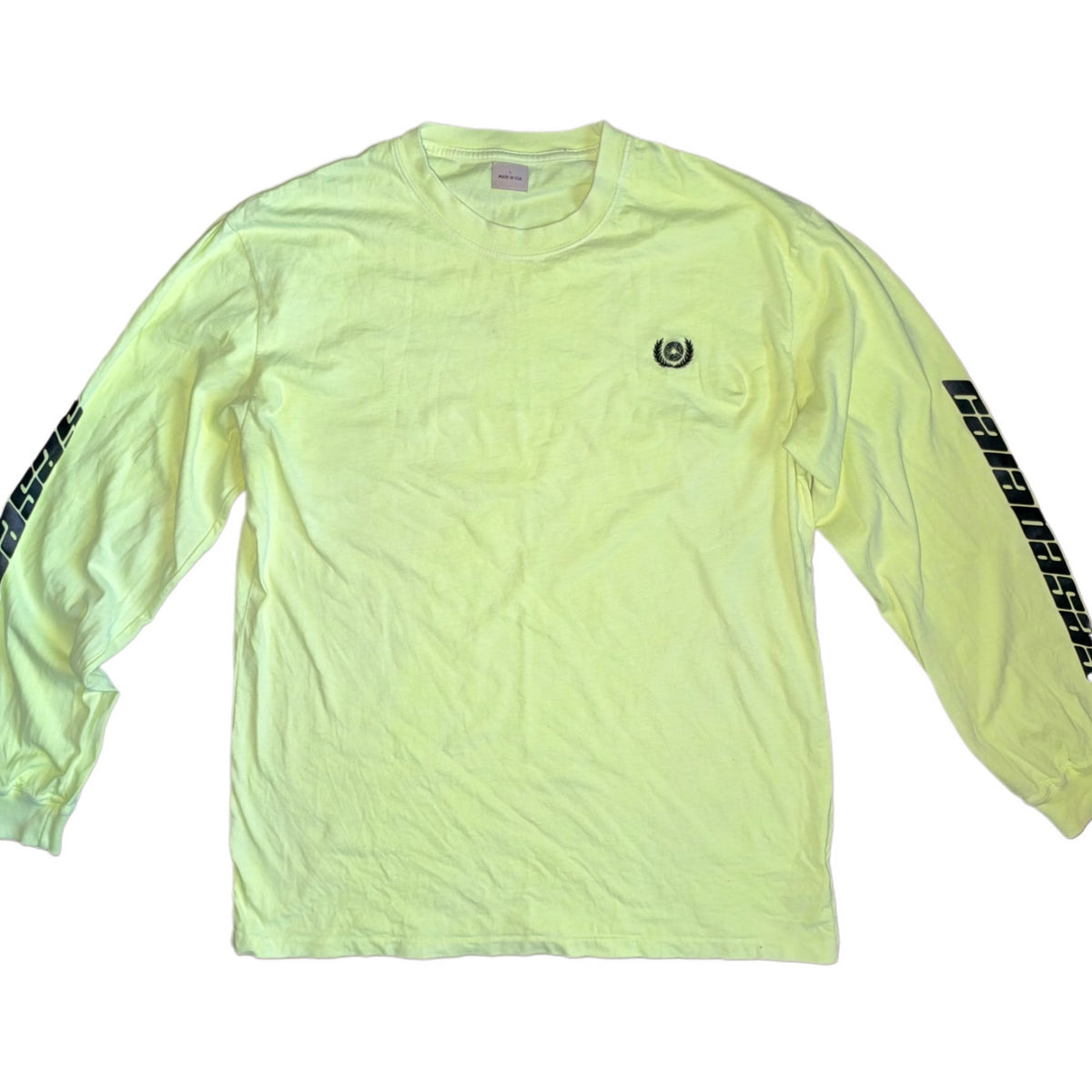 Kanye West adidas Yeezy Calabasas Long Sleeve Tee Frozen Yellow 2017 (USED)