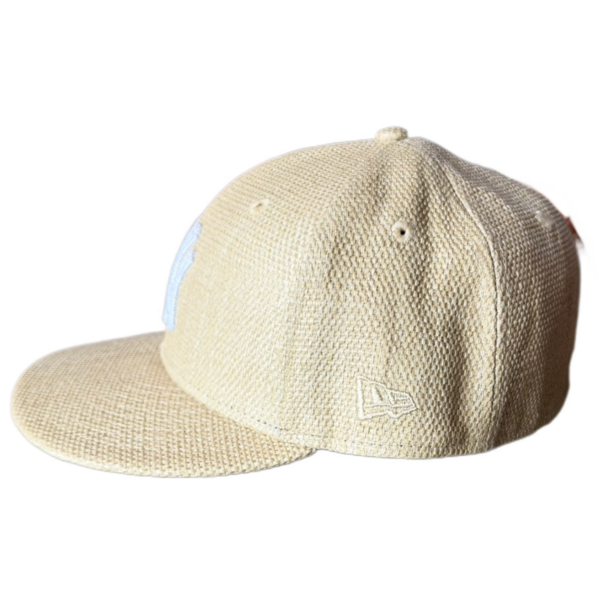 Kith New Era New York Yankees Raffia Fitted Hat Natural 2025 (USED)