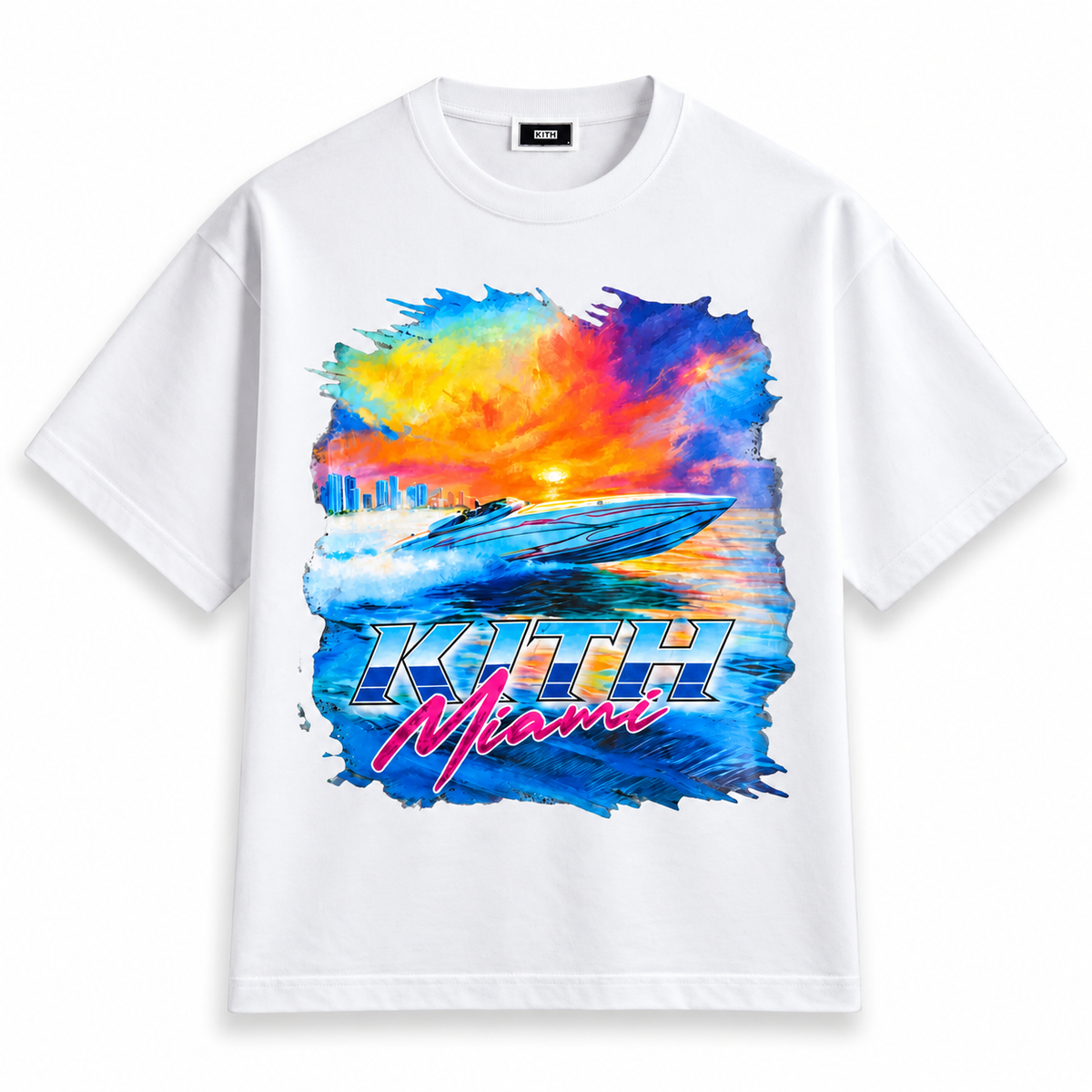 Kith Miami Speed Boat Vintage Jones Tee White | Store Exclusive 2026