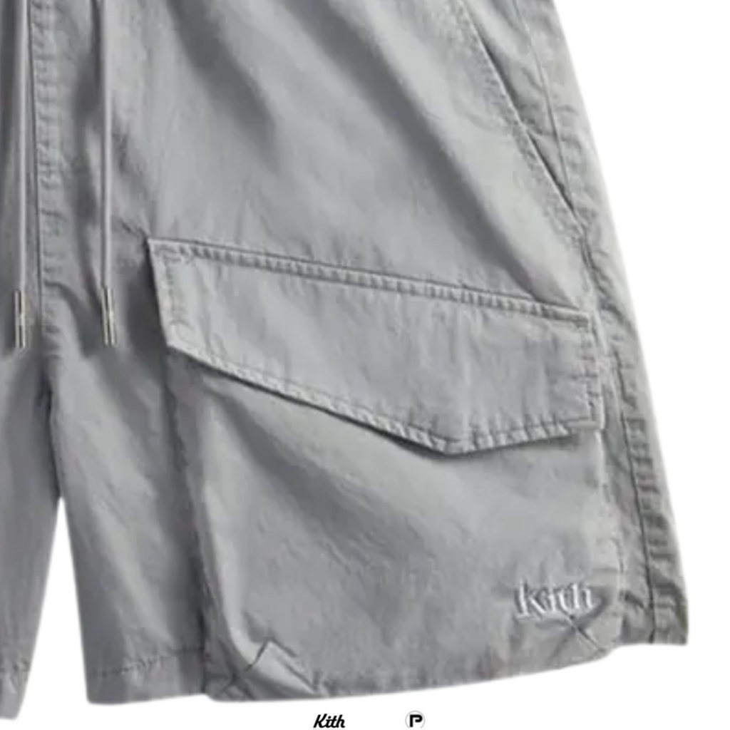 Kith Washed Cotton Boreum Cargo Pocket Short Light Indigo 2022 (USED)