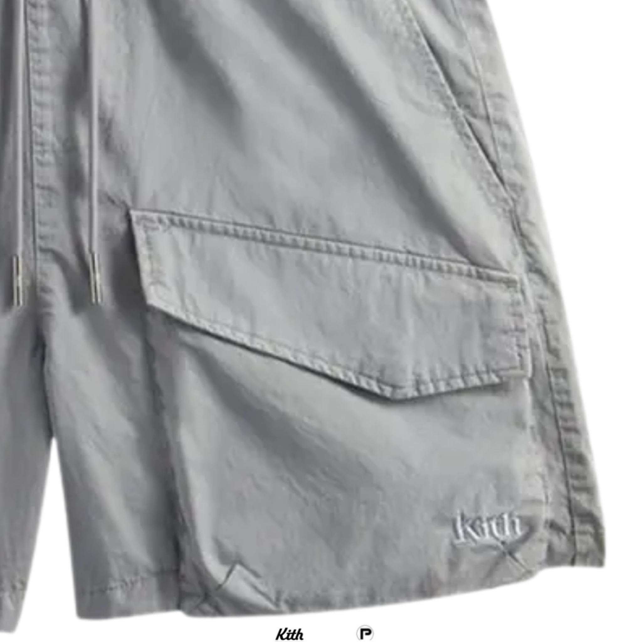 Kith Washed Cotton Boreum Cargo Pocket Short Light Indigo 2022 (USED)