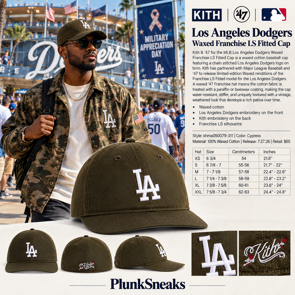 Kith & '47 for the MLB Los Angeles Dodgers Waxed Franchise LS Fitted Cap 2026