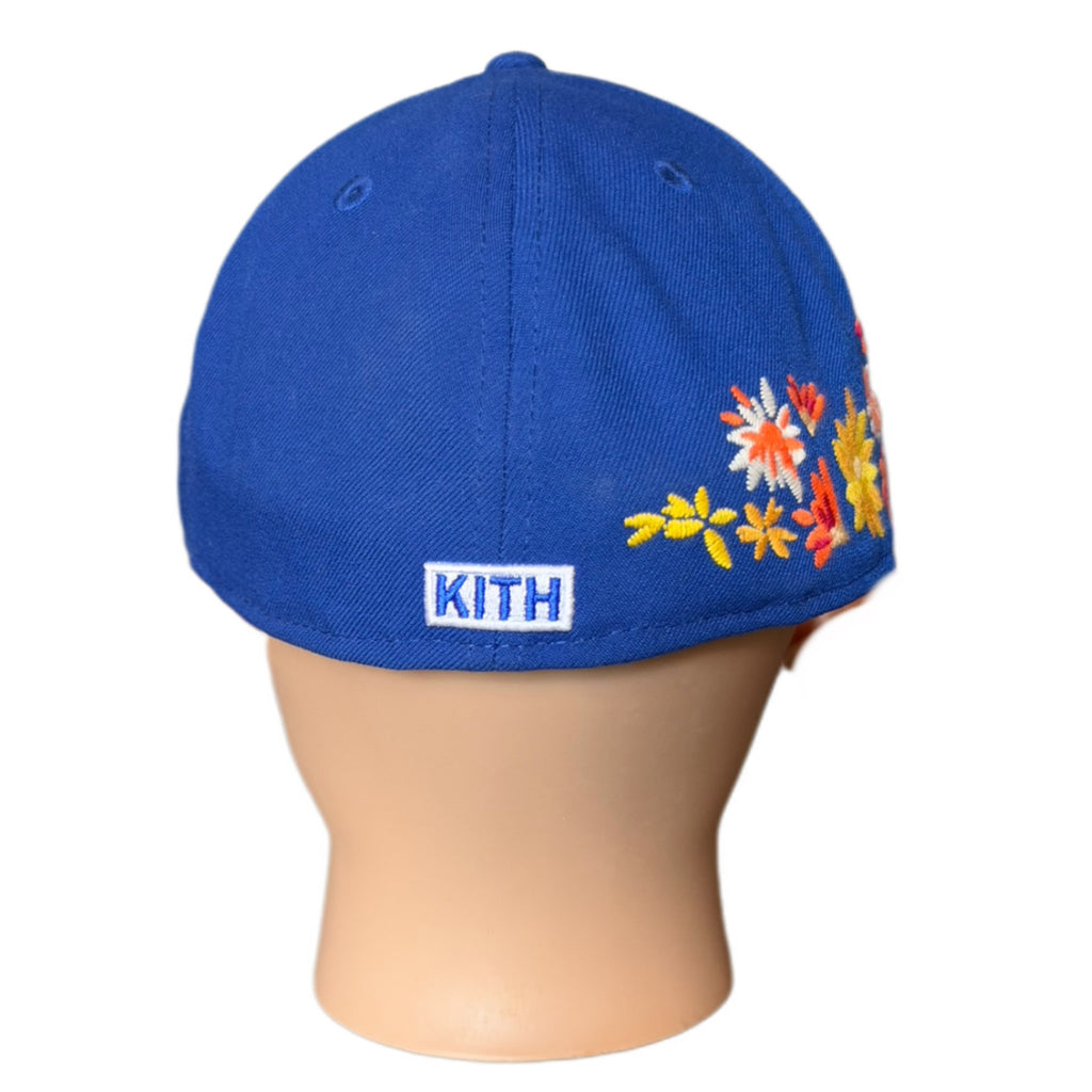 Kith New Era New York Mets Floral Fitted Hat Royal Blue 2023 (USED)
