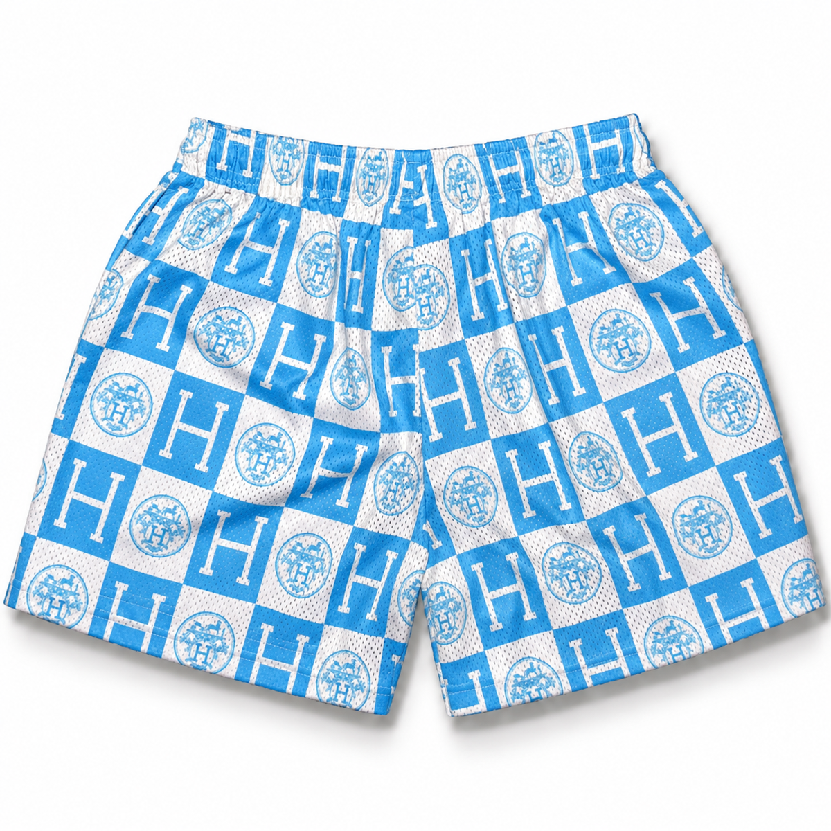 Bravest Studios Hermès-Inspired Mesh Monogram Shorts White 2022 (USED)