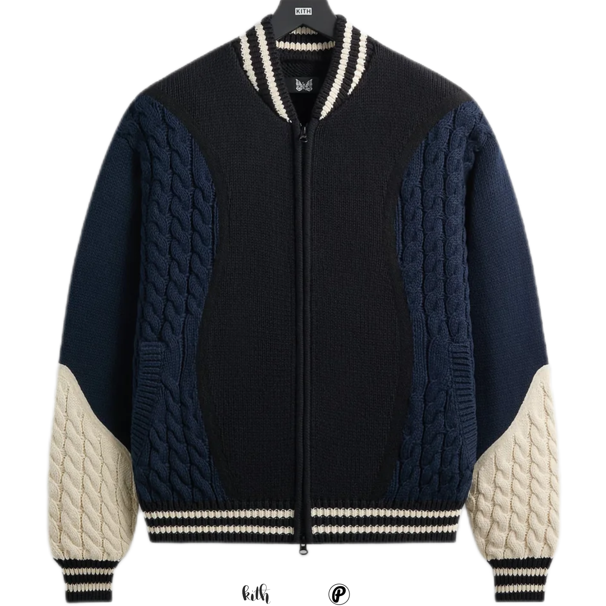 Kith for Needles Wyona Full Zip Sweater Black 2026