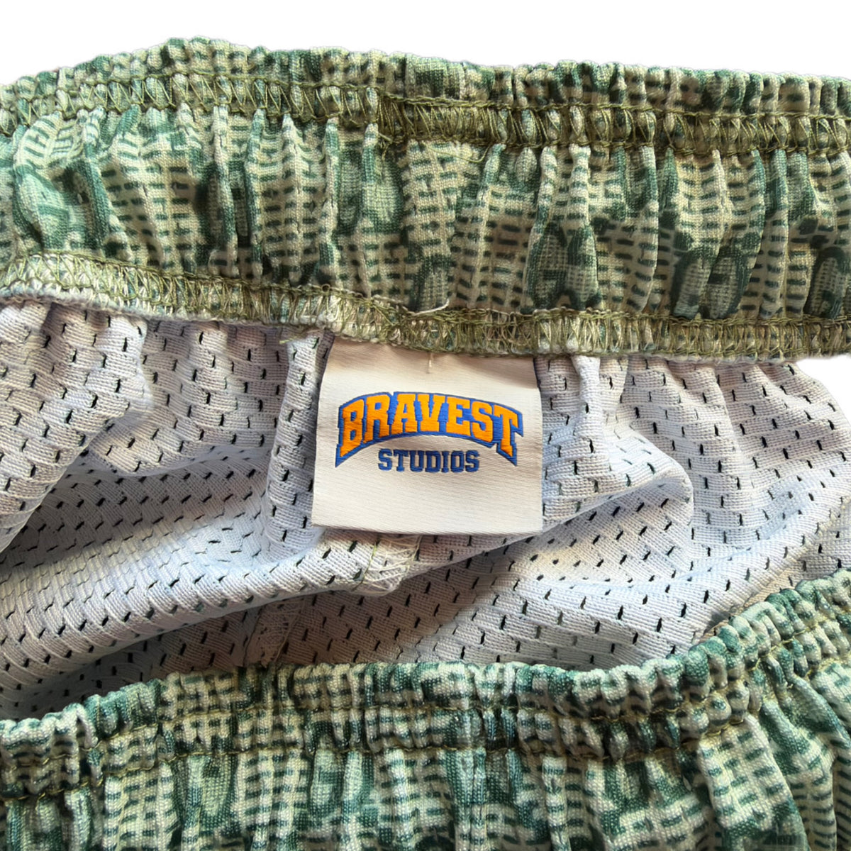 Bravest Studios Gucci-Inspired Mesh Monogram Shorts Mint 2020 (USED)