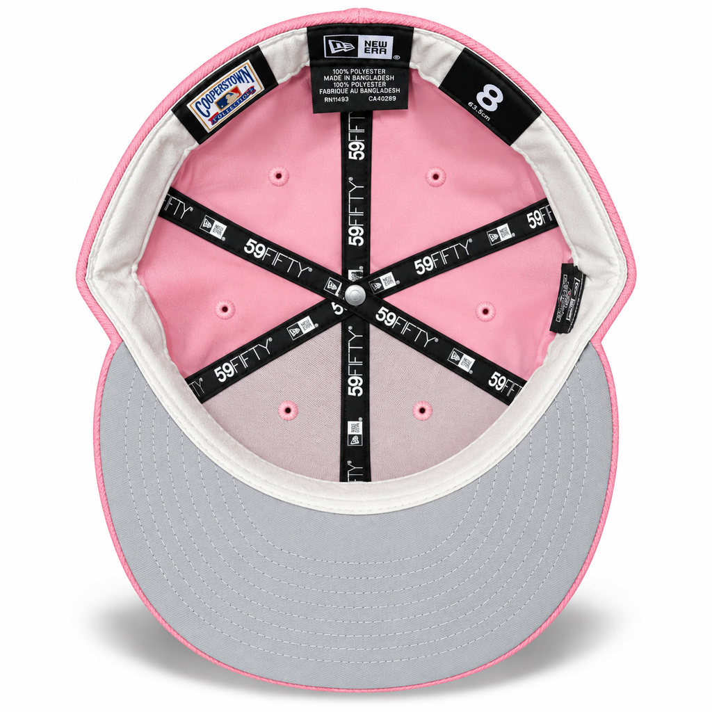 New Era MiLB Corpus Christi Hooks Rusty Hook 59FIFTY Sherbet Collection Fitted Hat Pink Tan 2022