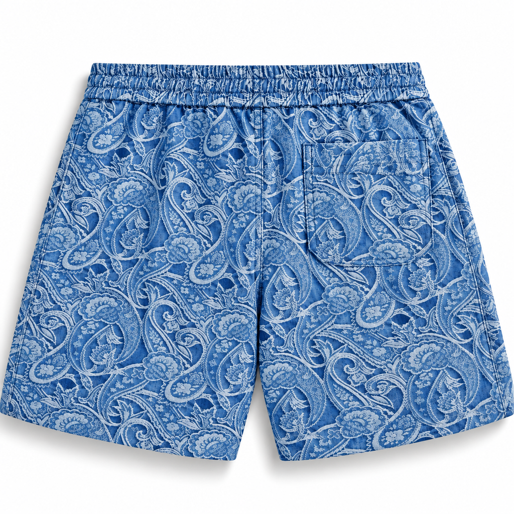 Kith Japanese Indigo Paisley Active Short Light Indigo 2023 (NEW-)