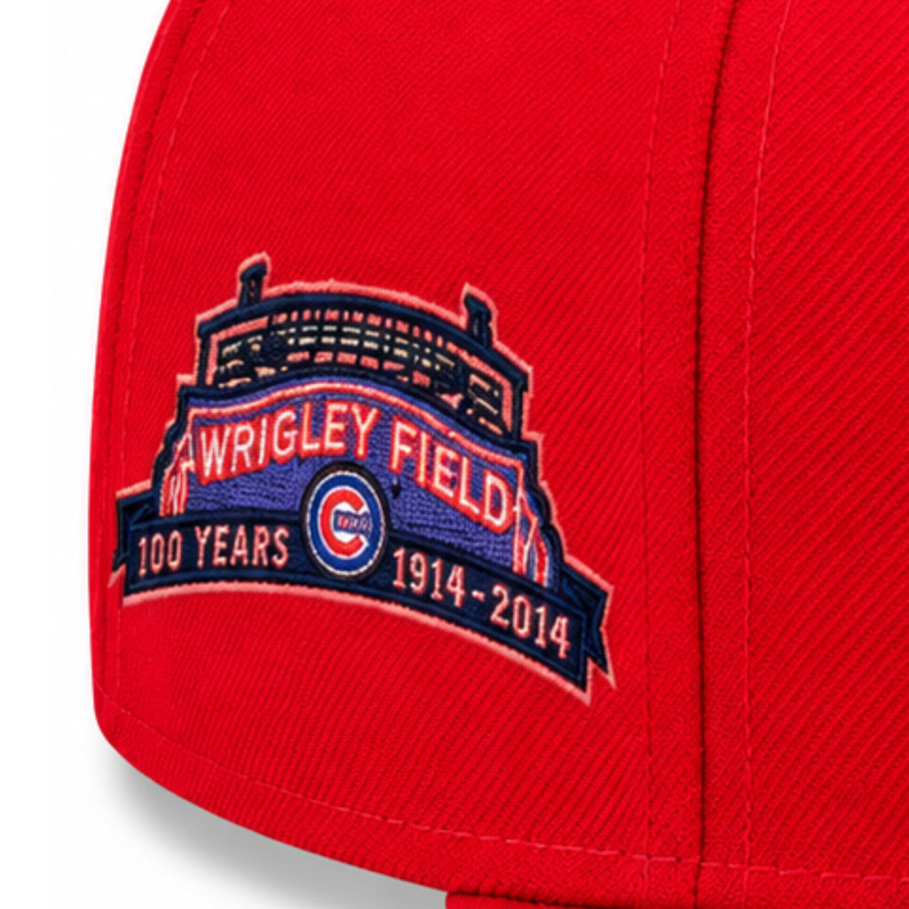 New Era Chicago Cubs Wrigley Field 100th Anniversary 59FIFTY Fitted Hat Red 2022