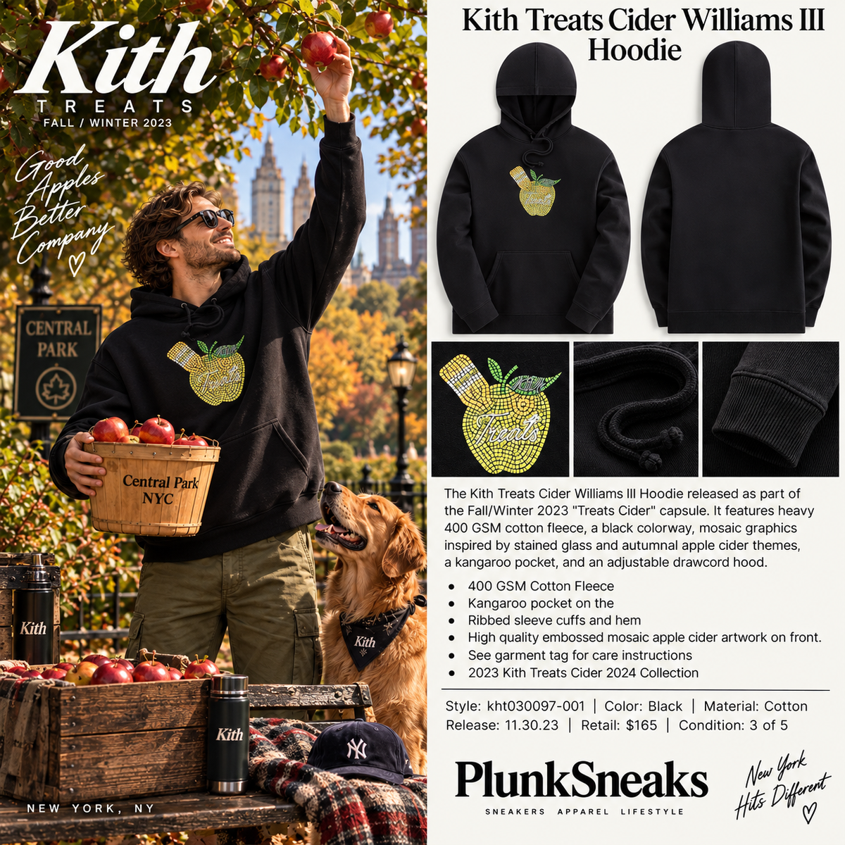 Kith Treats Cider Williams III Hoodie Black 2023 (USED)