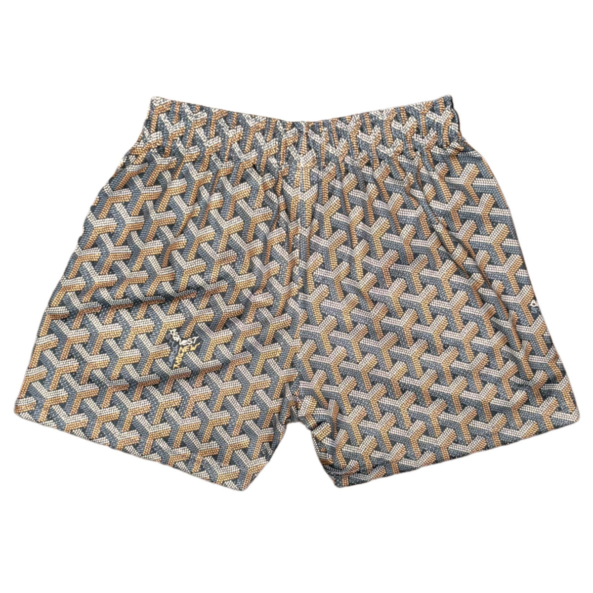 Bravest Studios Goyard-Inspired Mesh Monogram Shorts Gray 2020 (USED)
