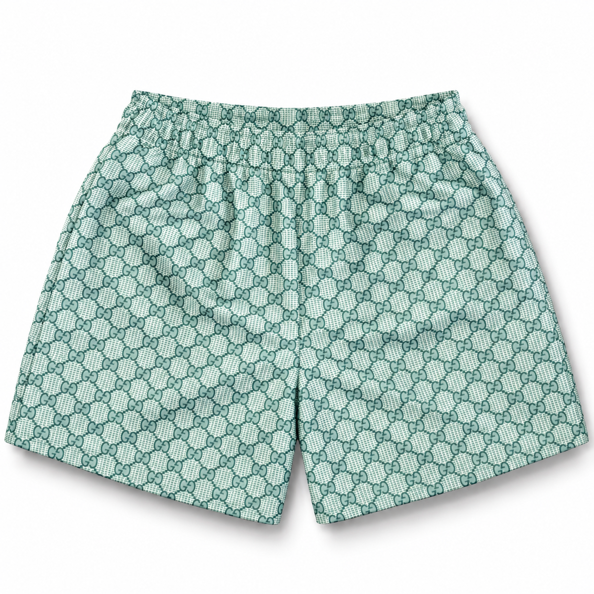 Bravest Studios Gucci-Inspired Mesh Monogram Shorts Mint 2020 (USED)