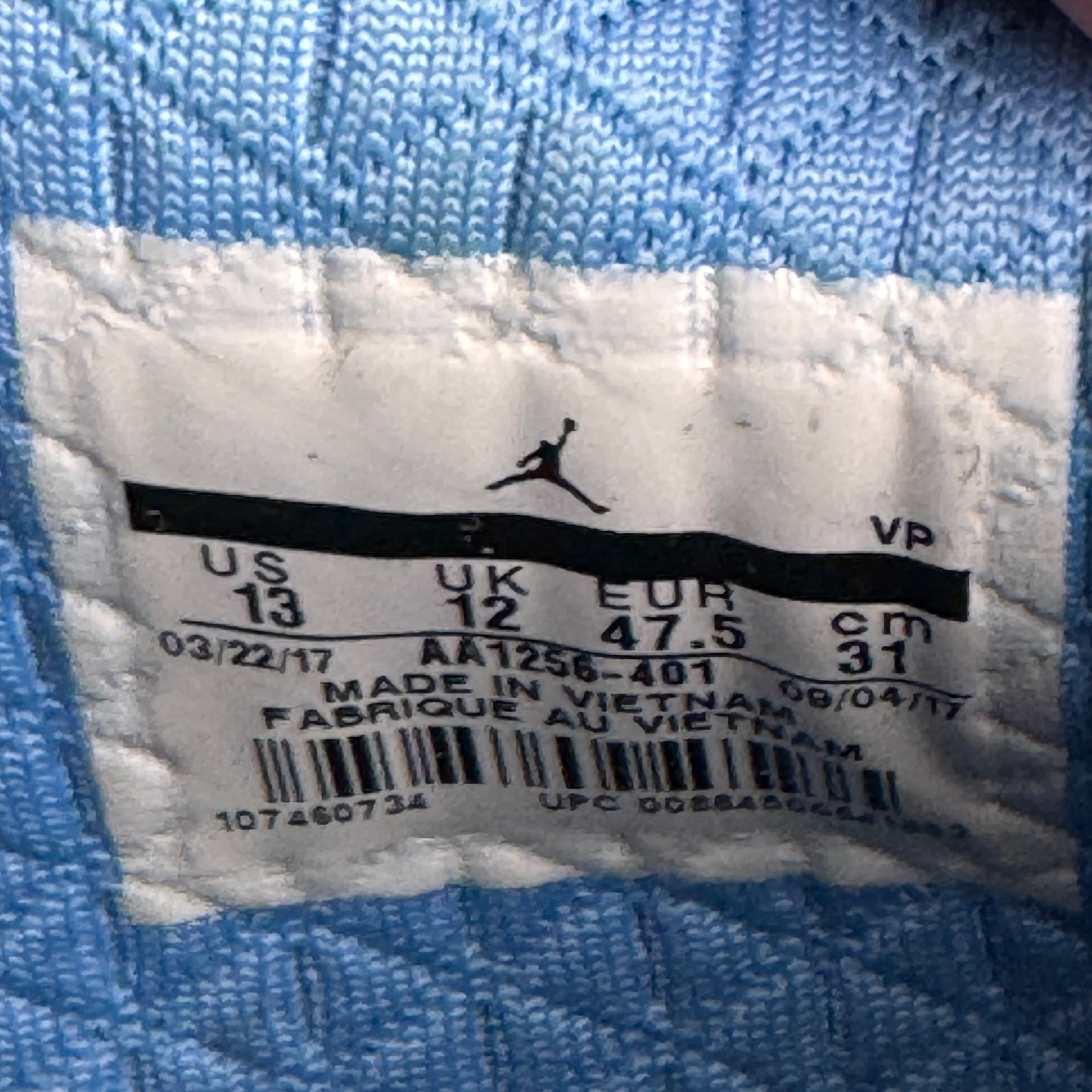 Jordan 32 Low UNC Win Like 82 2017 (USED)