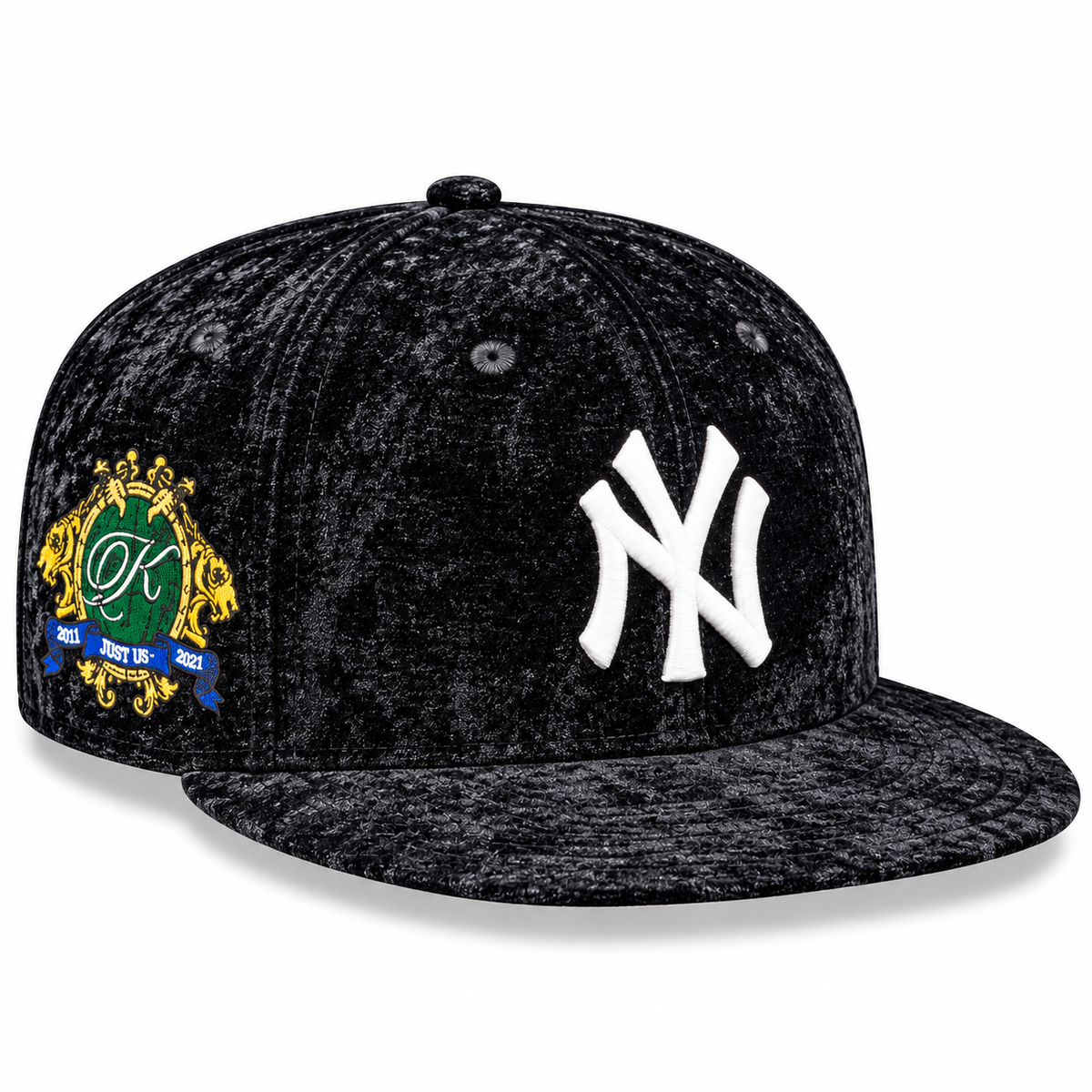 Kith New Era New York Yankees 10th Anniversary Velvet Fitted Hat Black 2021 (USED)