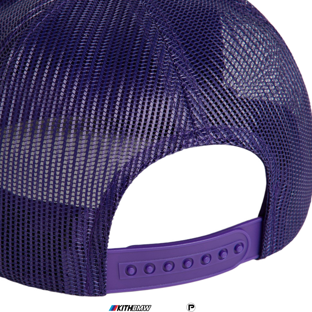 Kith for BMW M1 Podium Polyester Foam Nolan Trucker Cap Techno Violet
