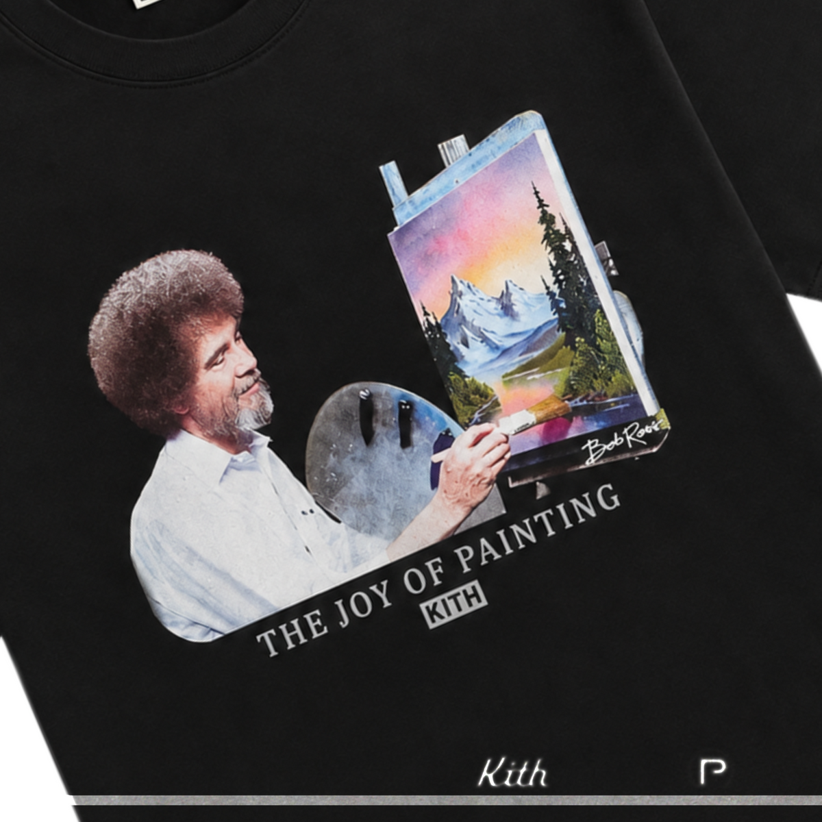 Kith for Bob Ross Joy of Painting Portrait Tee Black 2026