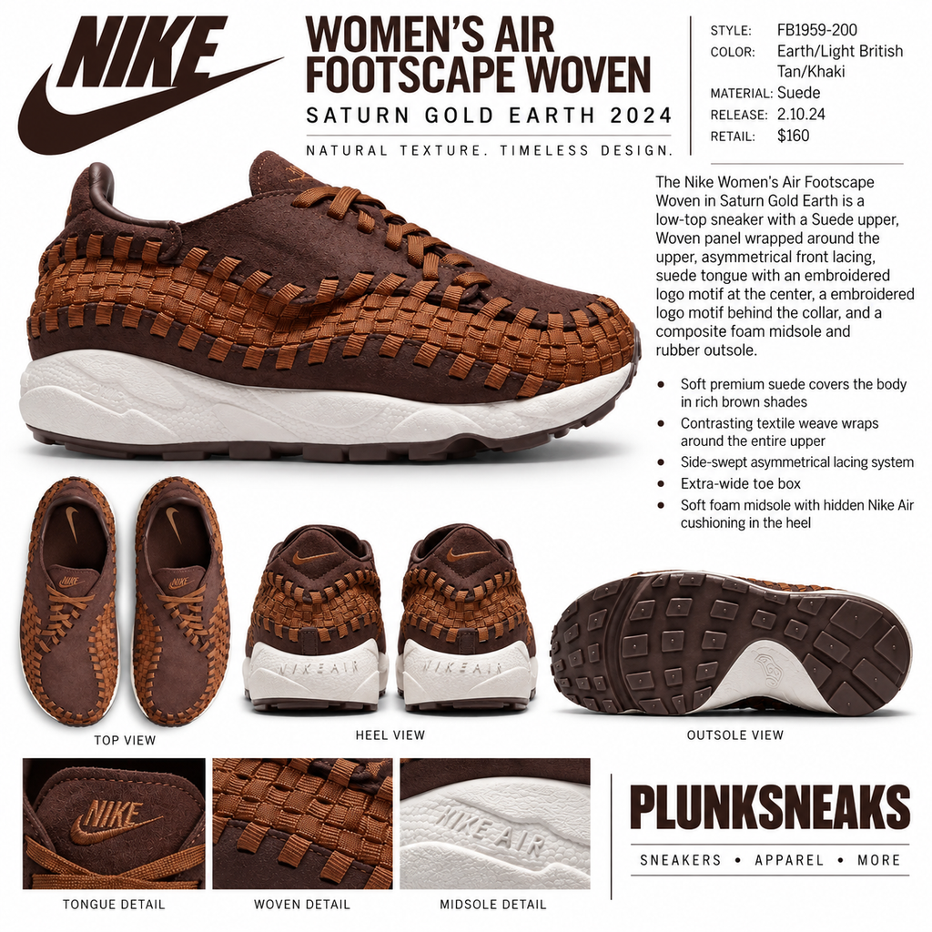 Nike Women’s Air Footscape Woven Saturn Gold Earth 2024