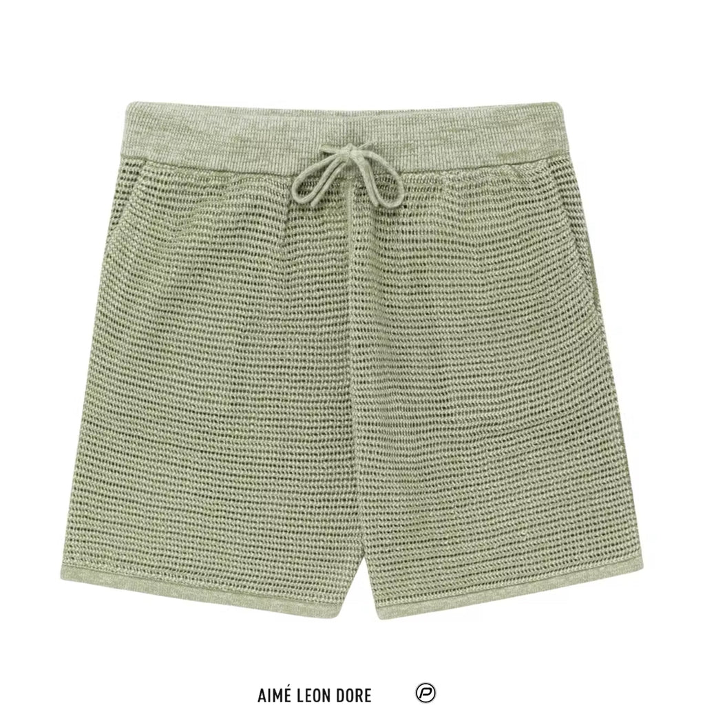 Aimé Leon Dore Mesh Knit Short Olive Green 2023 (USED)