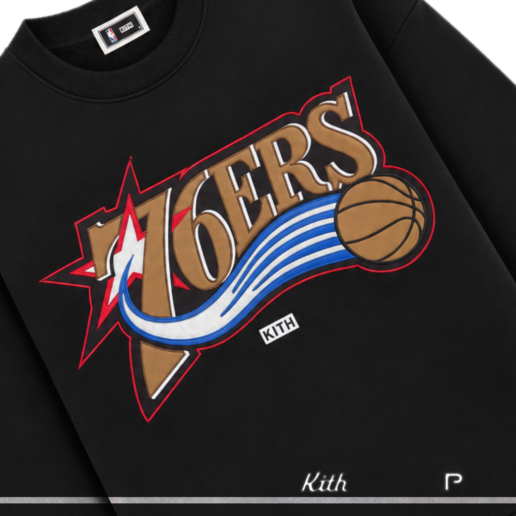 Kith for NBA All-Star Philadelphia 76ers Nelson Crewneck Black 2026