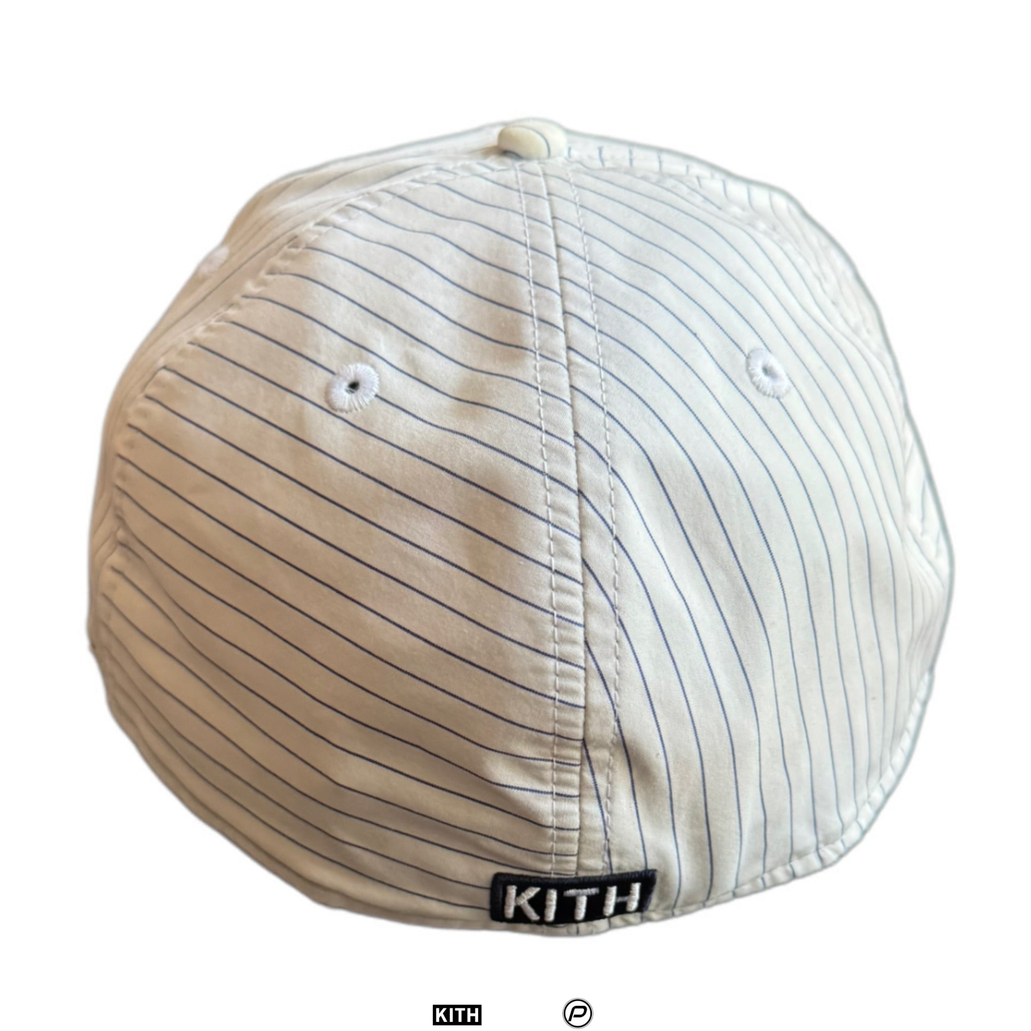 Kith New Era New York Yankees YD Stripe 59Fifty Low Profile Fitted Hat White 2022 (USED)
