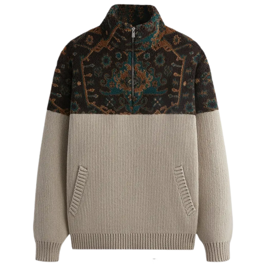 Kith Sebastian Quarter Zip Sweater Sandy Heather 2023 (New-)