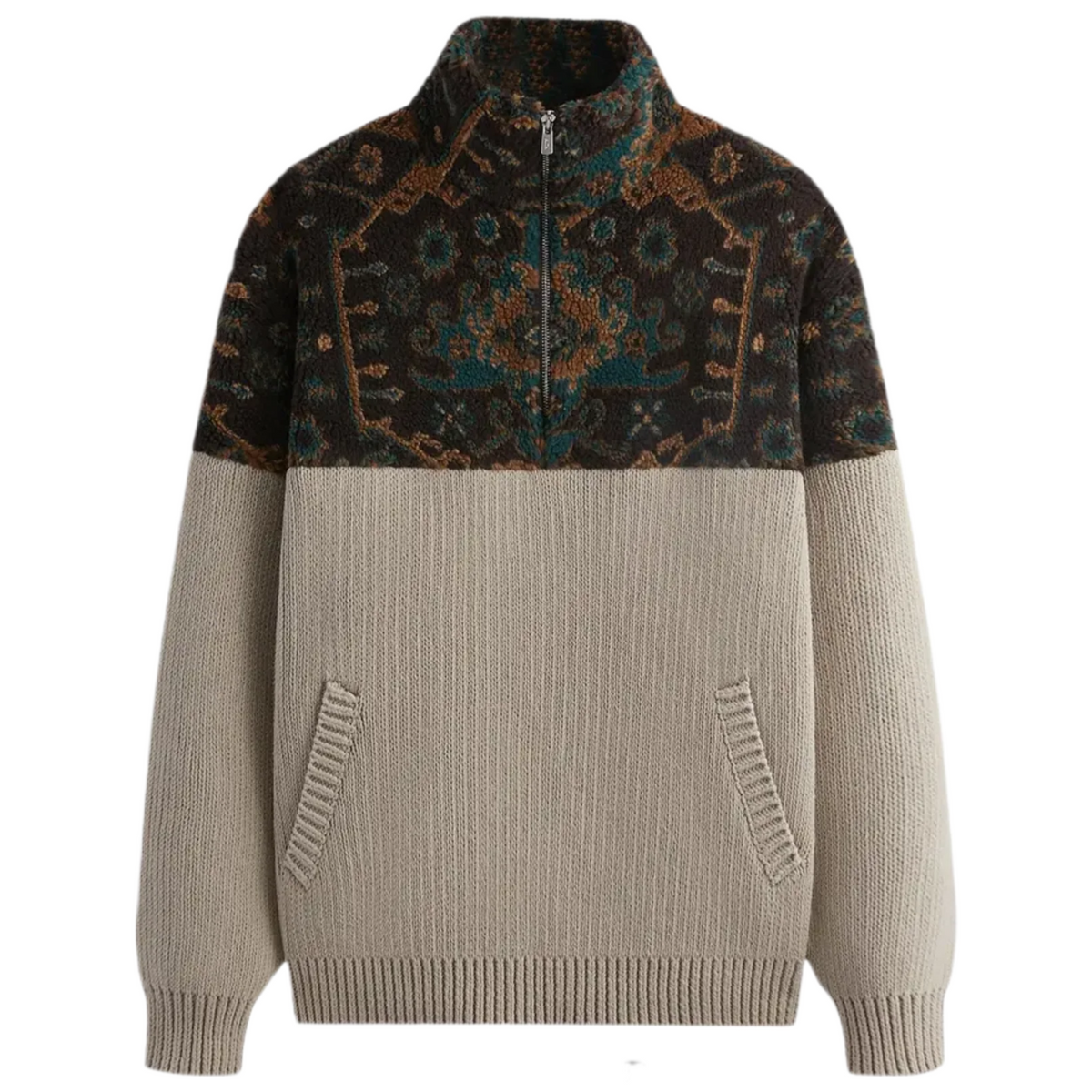 Kith Sebastian Quarter Zip Sweater Sandy Heather 2023 (New-)