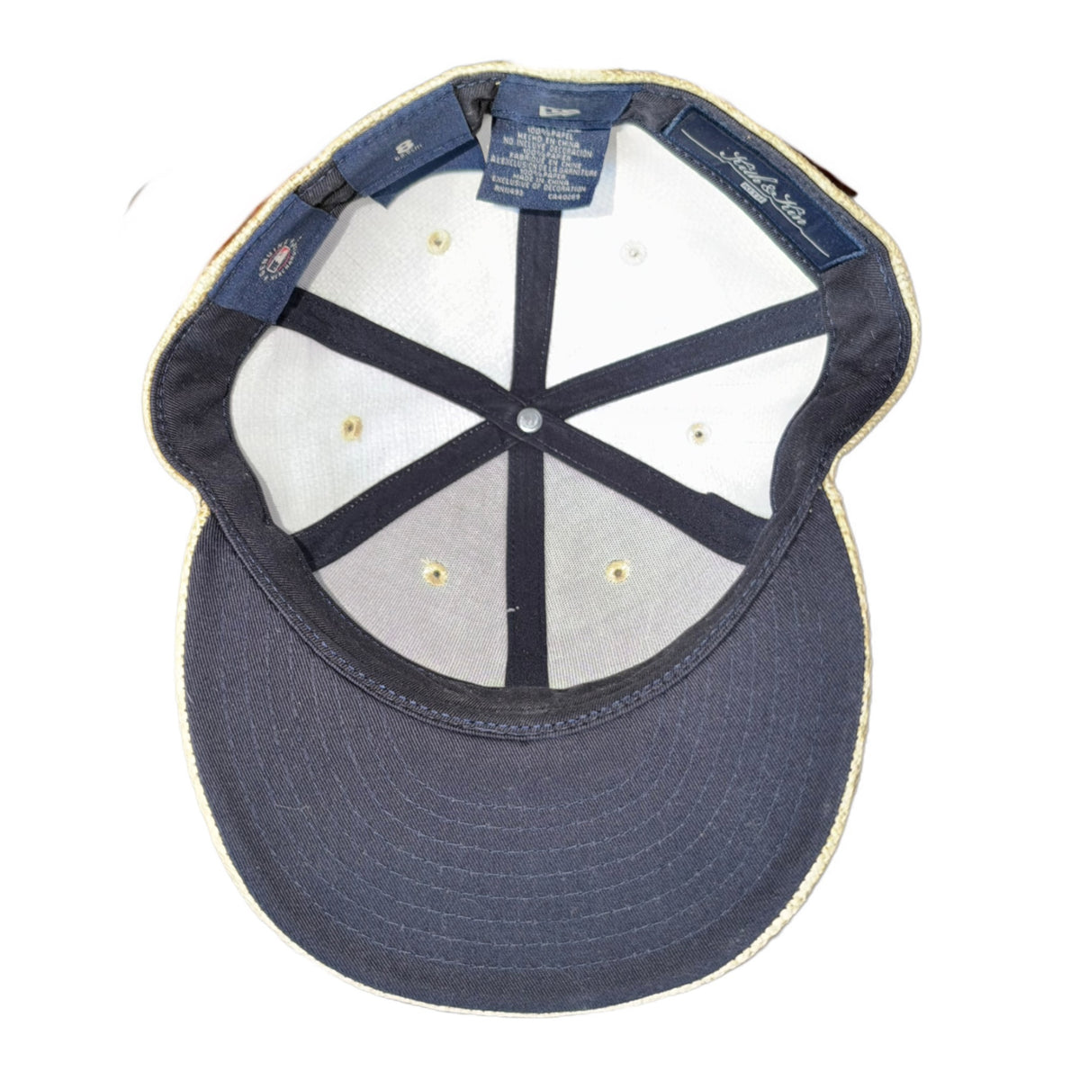 Kith New Era New York Yankees Raffia Fitted Hat Natural 2025 (USED)