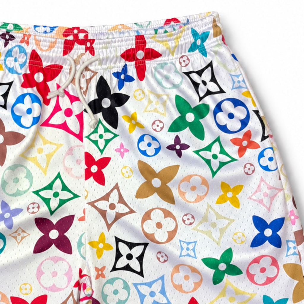 Mr Remade Louis Vuitton-Inspired Mesh Monogram Shorts White 2021 (USED)