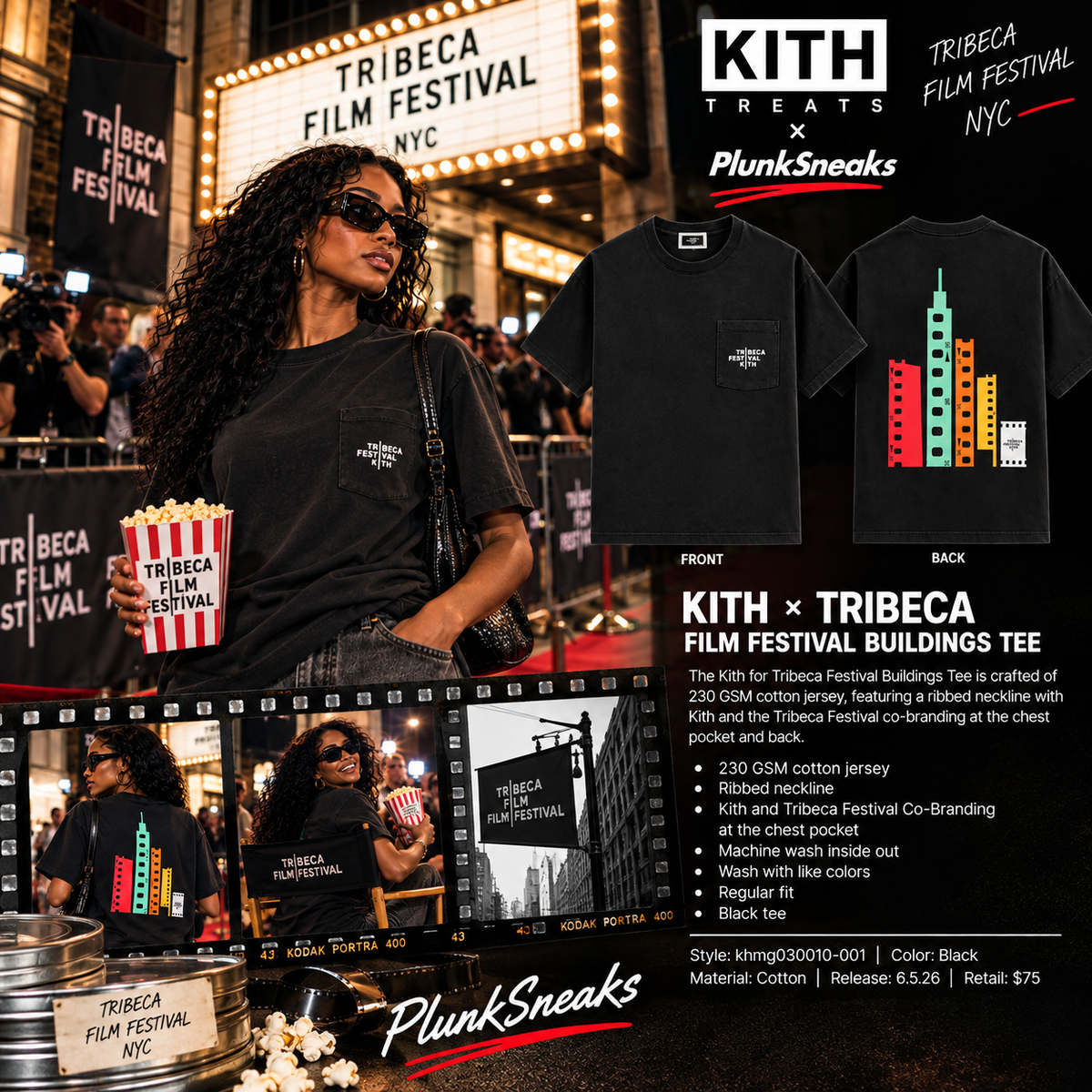 Kith for New York Tribeca Festival Buildings Standard Tee Black 2026