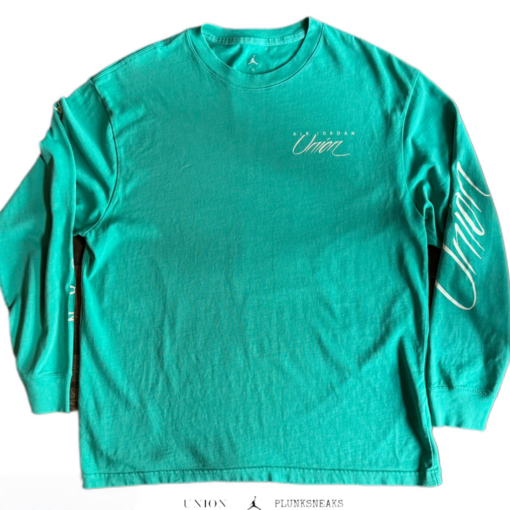 Air Jordan 1 KO x Union LA Long-Sleeve Tee Kinetic Green/Coconut Milk (USED)