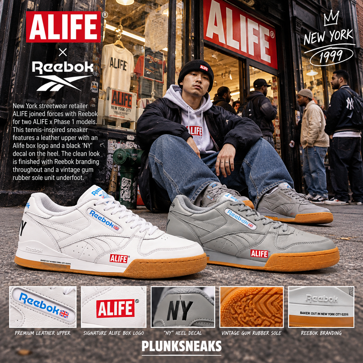 ALIFE x Reebok Phase 1 Pro Flat Grey 2016 (USED)