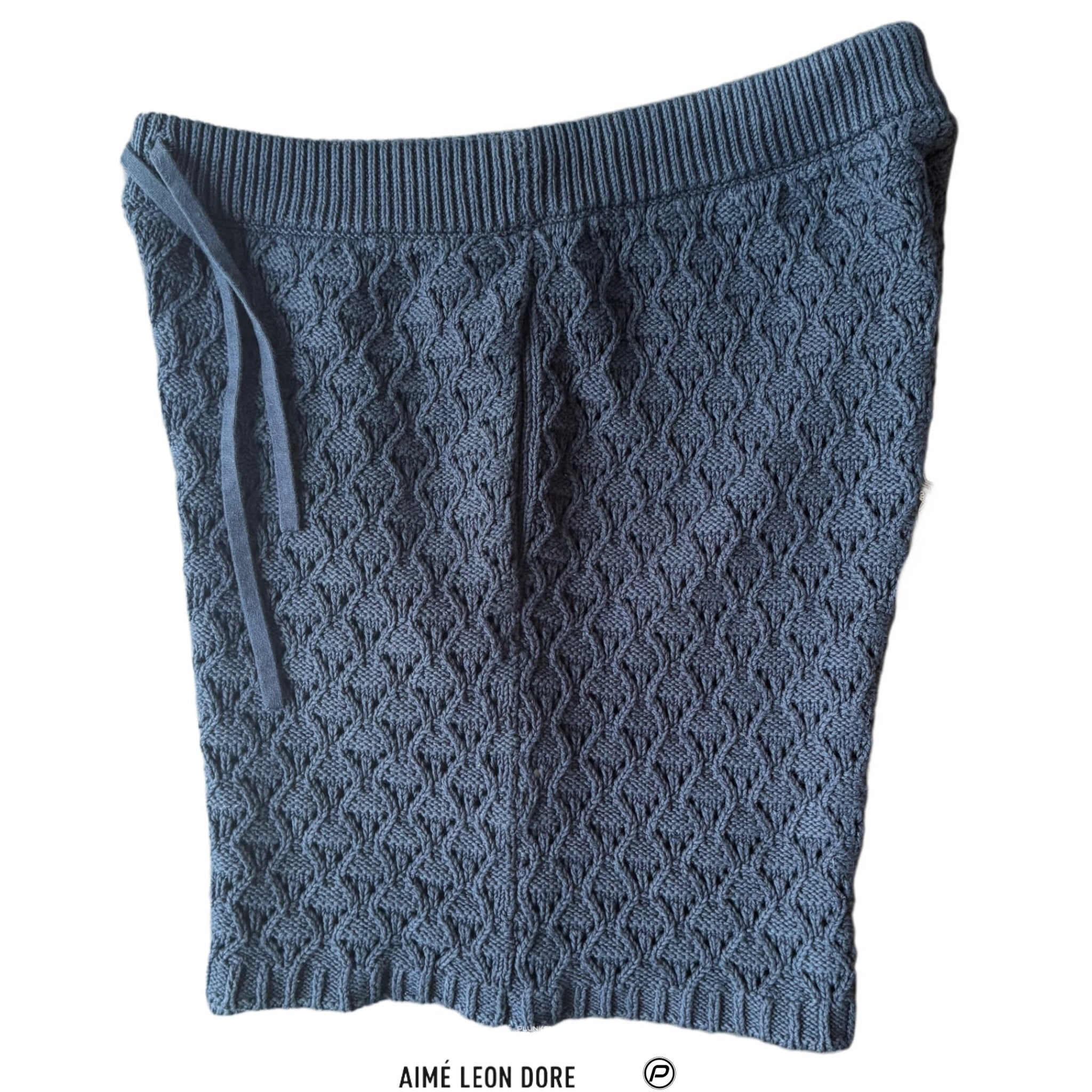 Aimé Leon Dore Cotton Eyelet Knit Short Navy 2023 (USED)