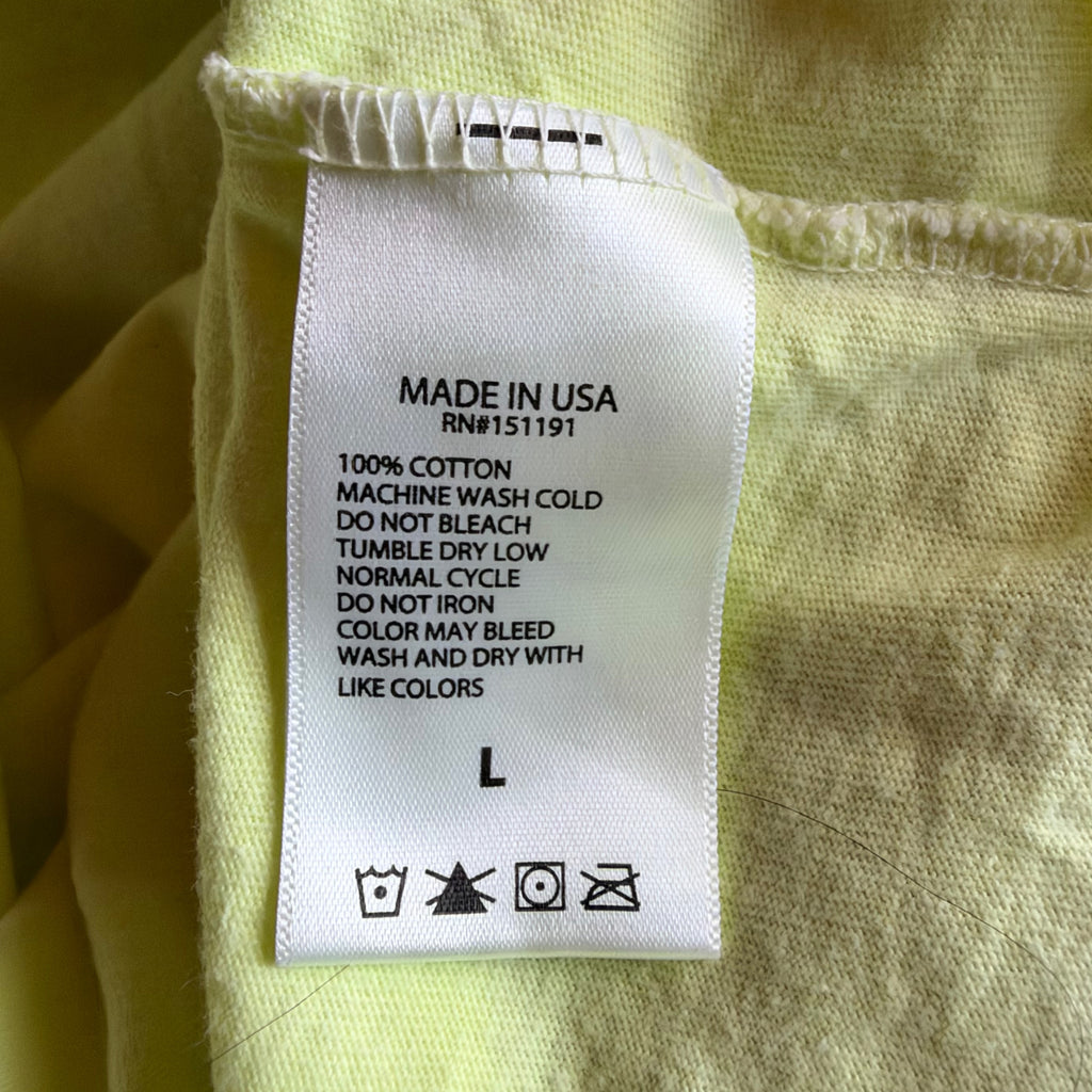Kanye West adidas Yeezy Calabasas Long Sleeve Tee Frozen Yellow 2017 (USED)