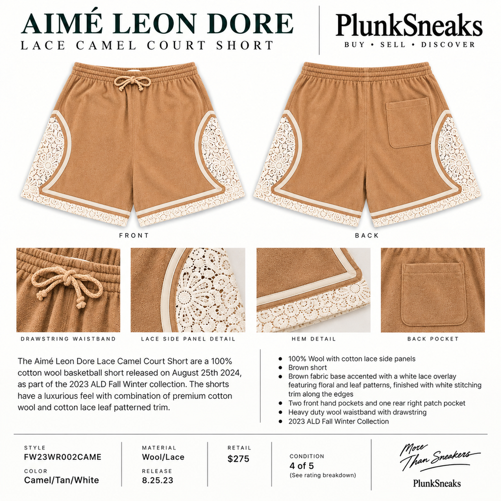 Aimé Leon Dore Wool Lace Camel Court Short 2023 (USED)