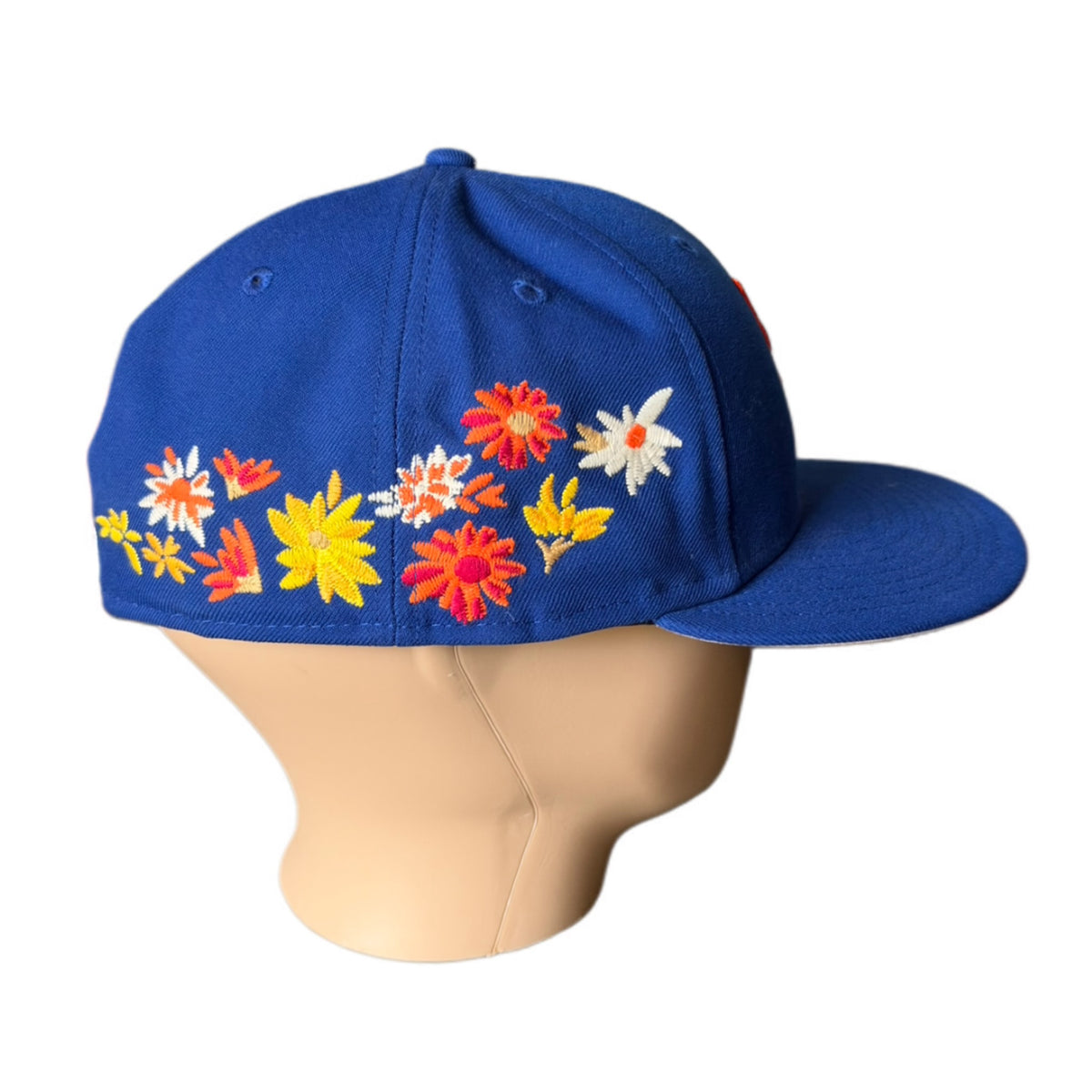Kith New Era New York Mets Floral Fitted Hat Royal Blue 2023 (USED)