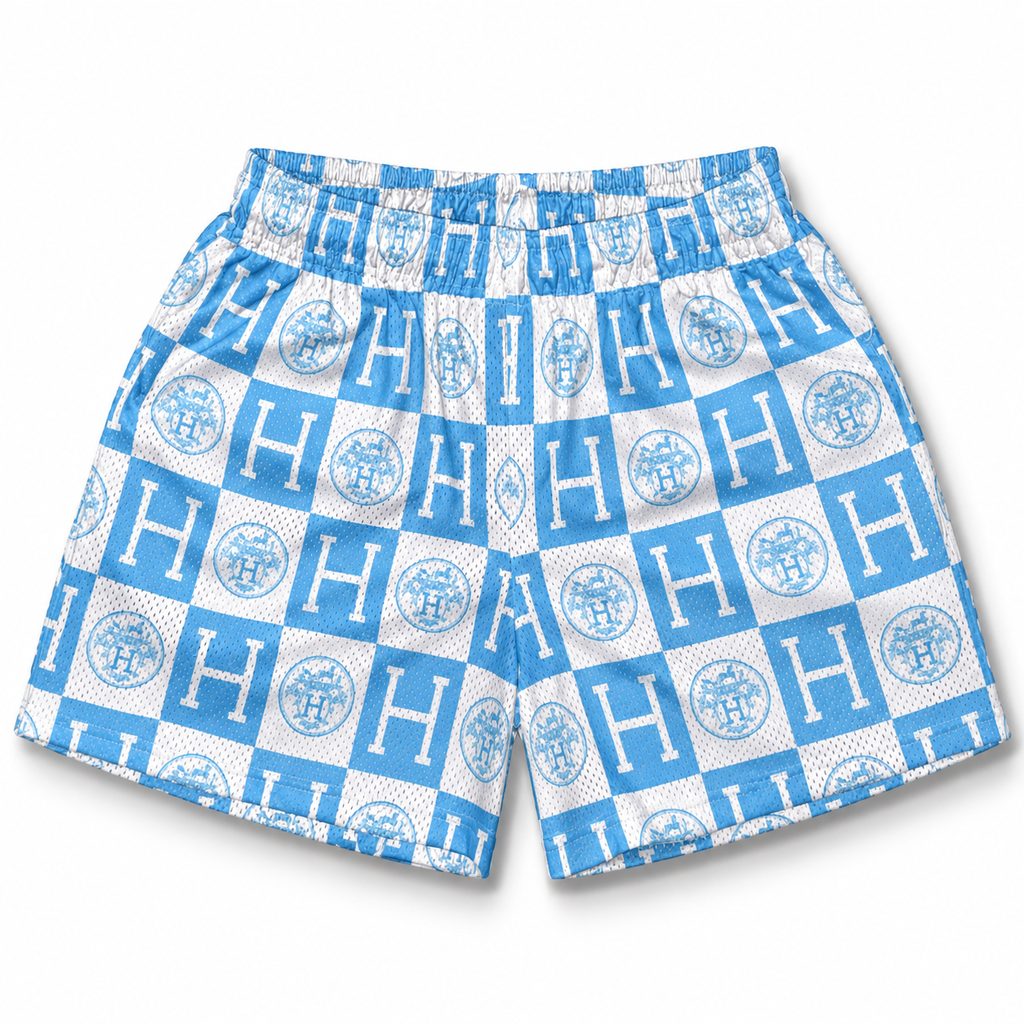 Bravest Studios Hermès-Inspired Mesh Monogram Shorts White 2022 (USED)