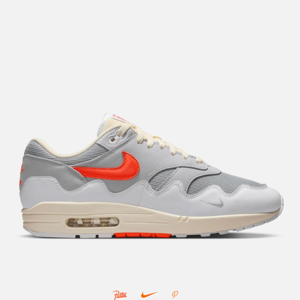 Patta Nike Air Max 1 Waves White Hyper Crimson 2026