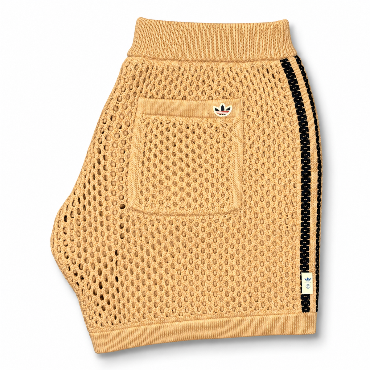 adidas Originals x CLOT Edison Chen Crochet Shorts Beige Black 2024