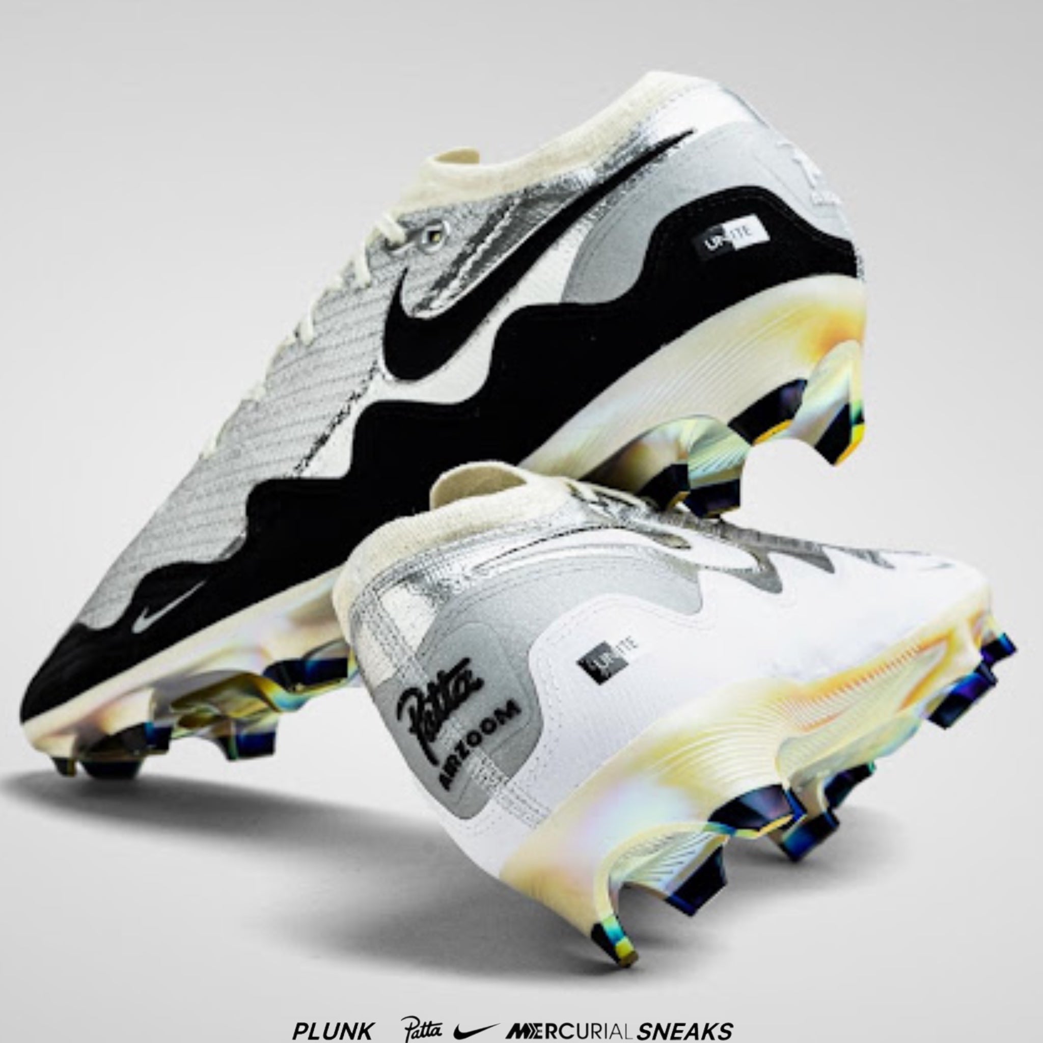 Patta x Nike Mercurial Vapor 16 Elite Chrome Black White
