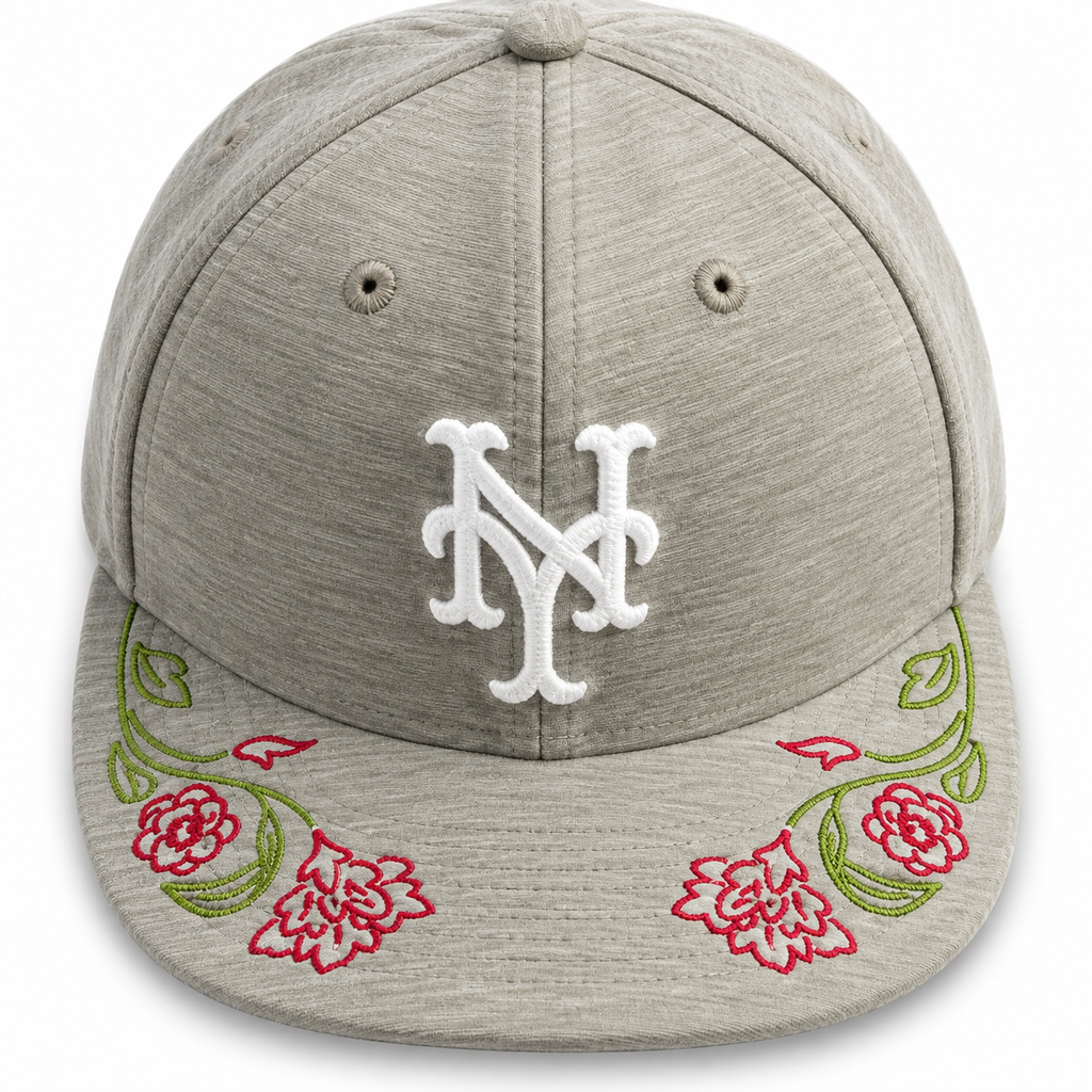 Kith New Era New York Mets Floral Chenille Low Profile 59FIFTY Fitted Cap Haze 2024