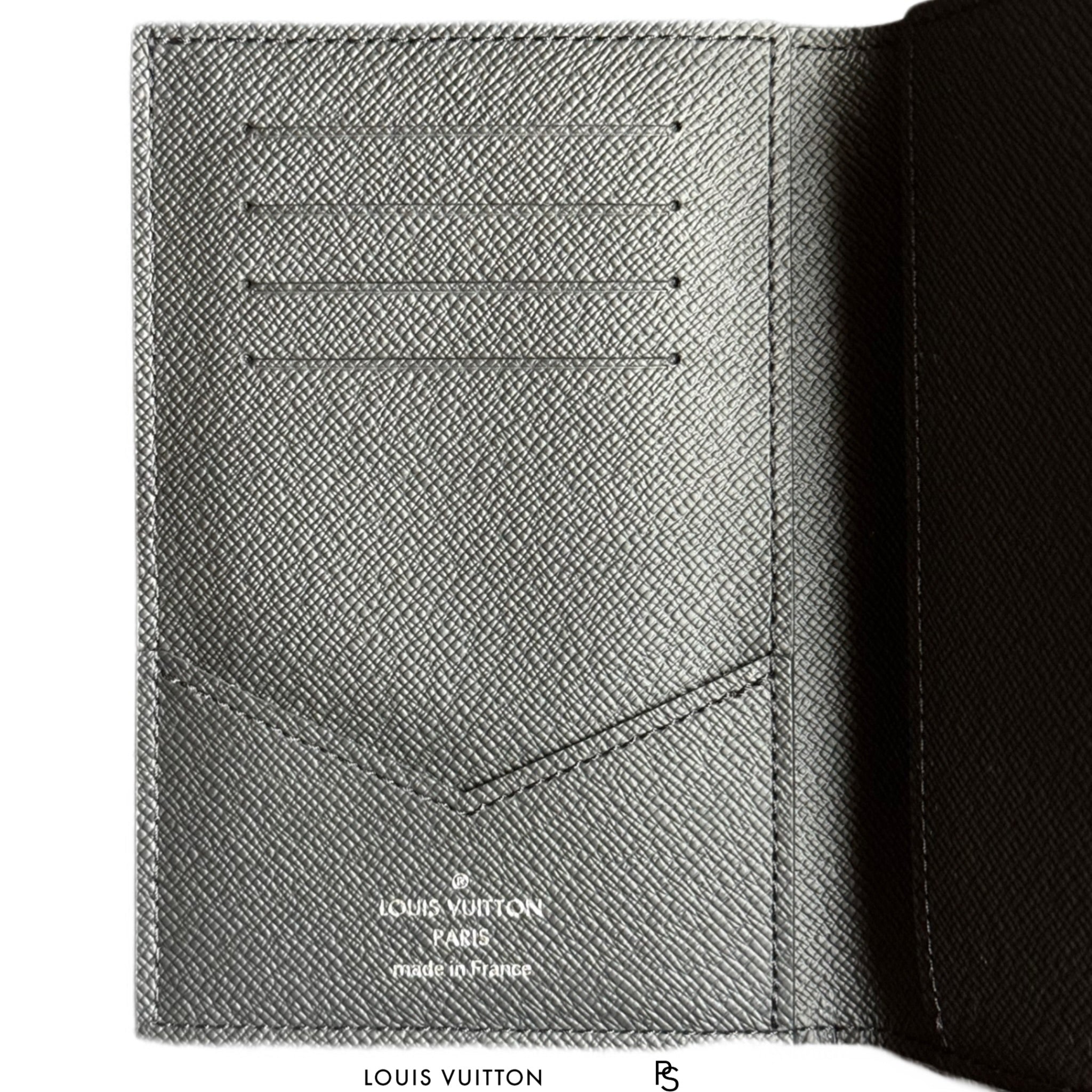 Louis Vuitton Monogram Eclipse Passport Cover 2017 (USED)