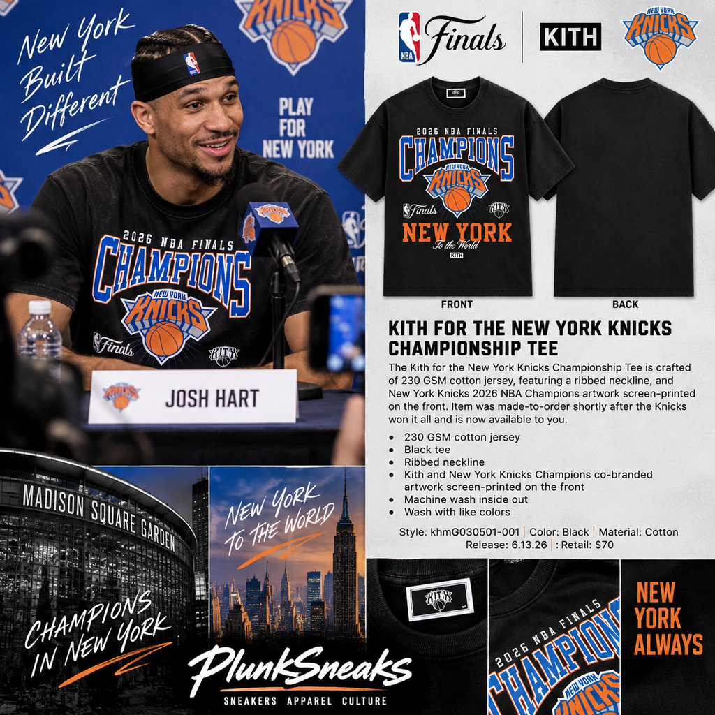 Kith for the New York Knicks Champions Vintage Tee Black 2026