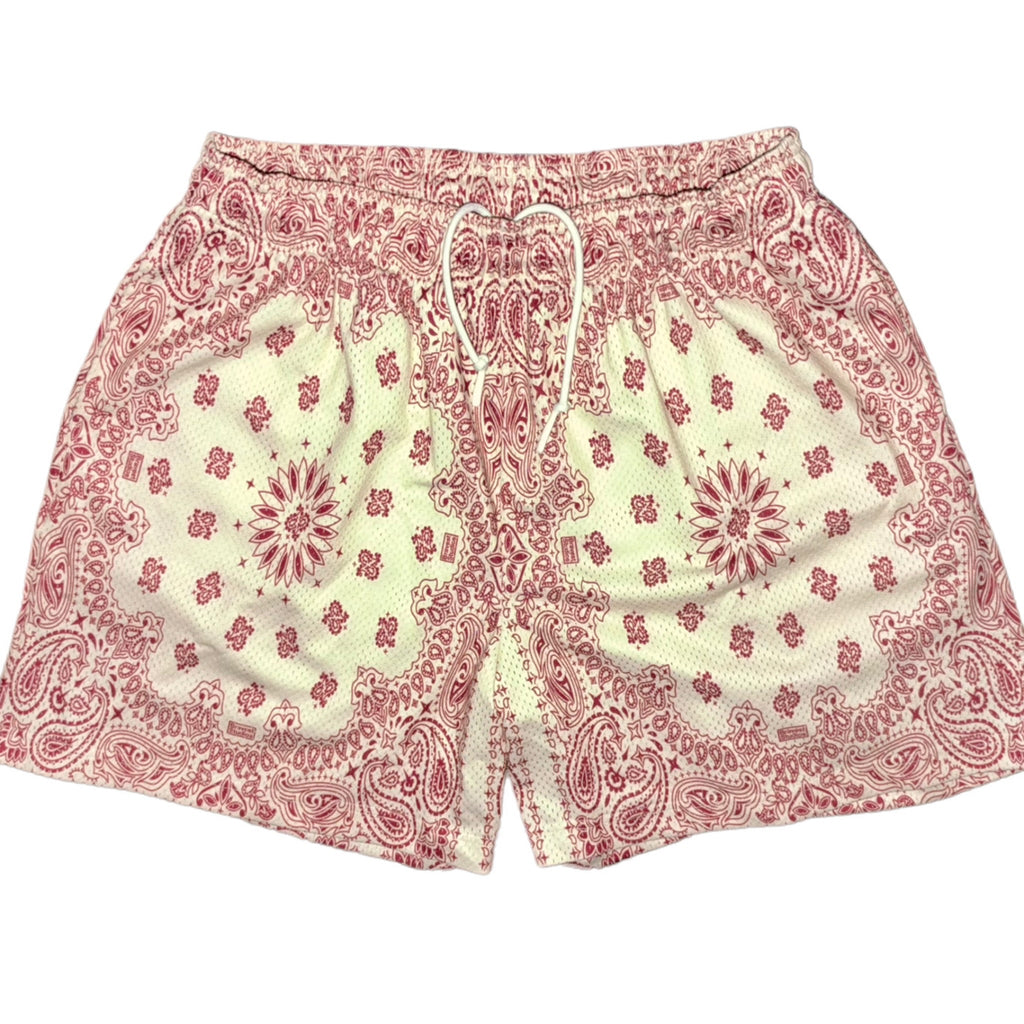 Bravest Studios Bandana Mesh Shorts Cream Red 2022 (USED)
