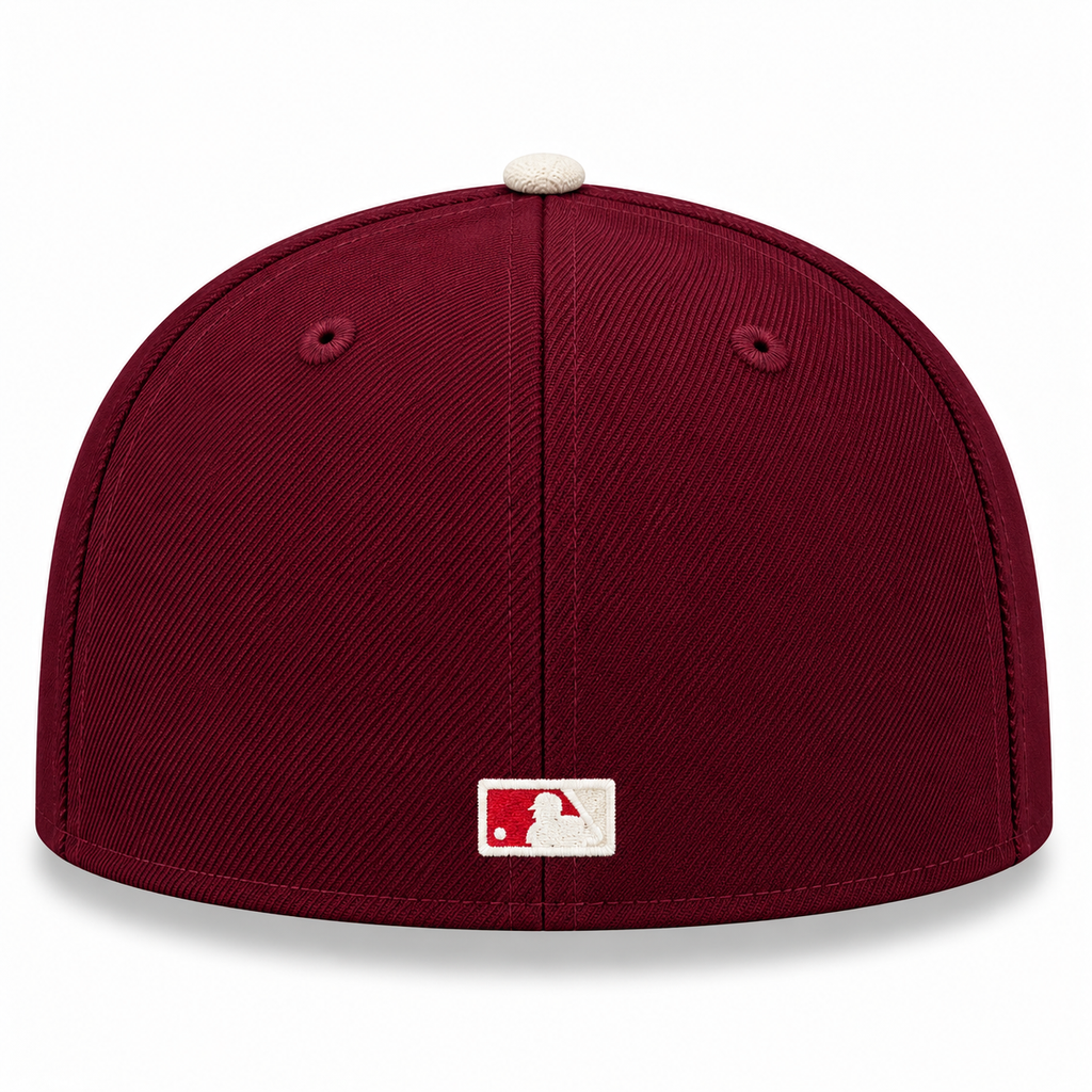 Hat Club New Era Los Angeles Dodgers 100th Anniversary 59FIFTY Fitted Hat Maroon Cream 2022