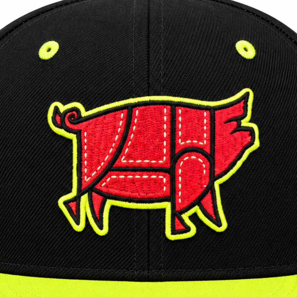 New Era MiLB Columbia Fireflies Chicharrones de Columbia 59FIFTY Fitted Hat Black Neon 2022